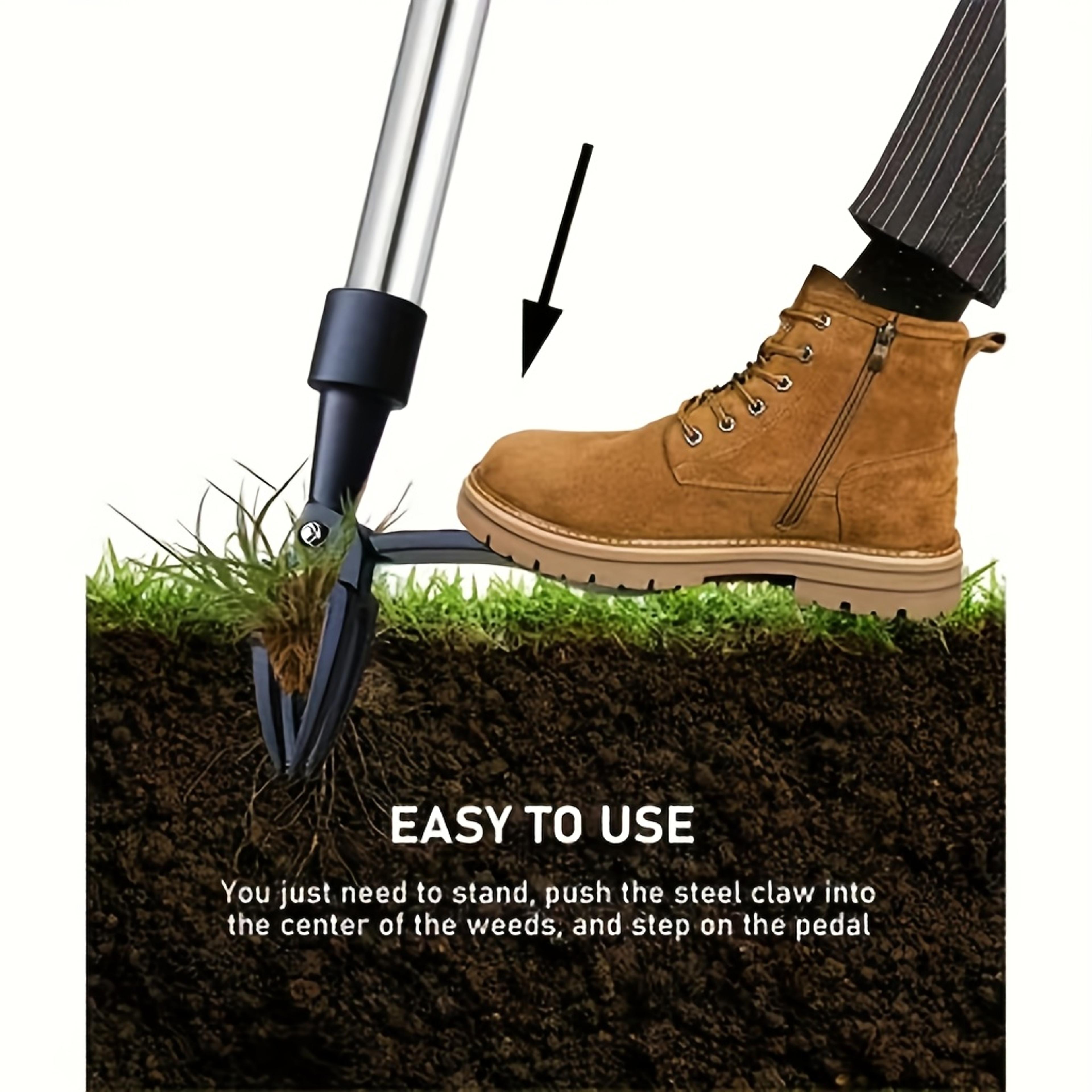 Heavy Duty Stand Up Weed Puller With Adjustable Height Claw Weed Puller Tool For Easy Root Removal 4