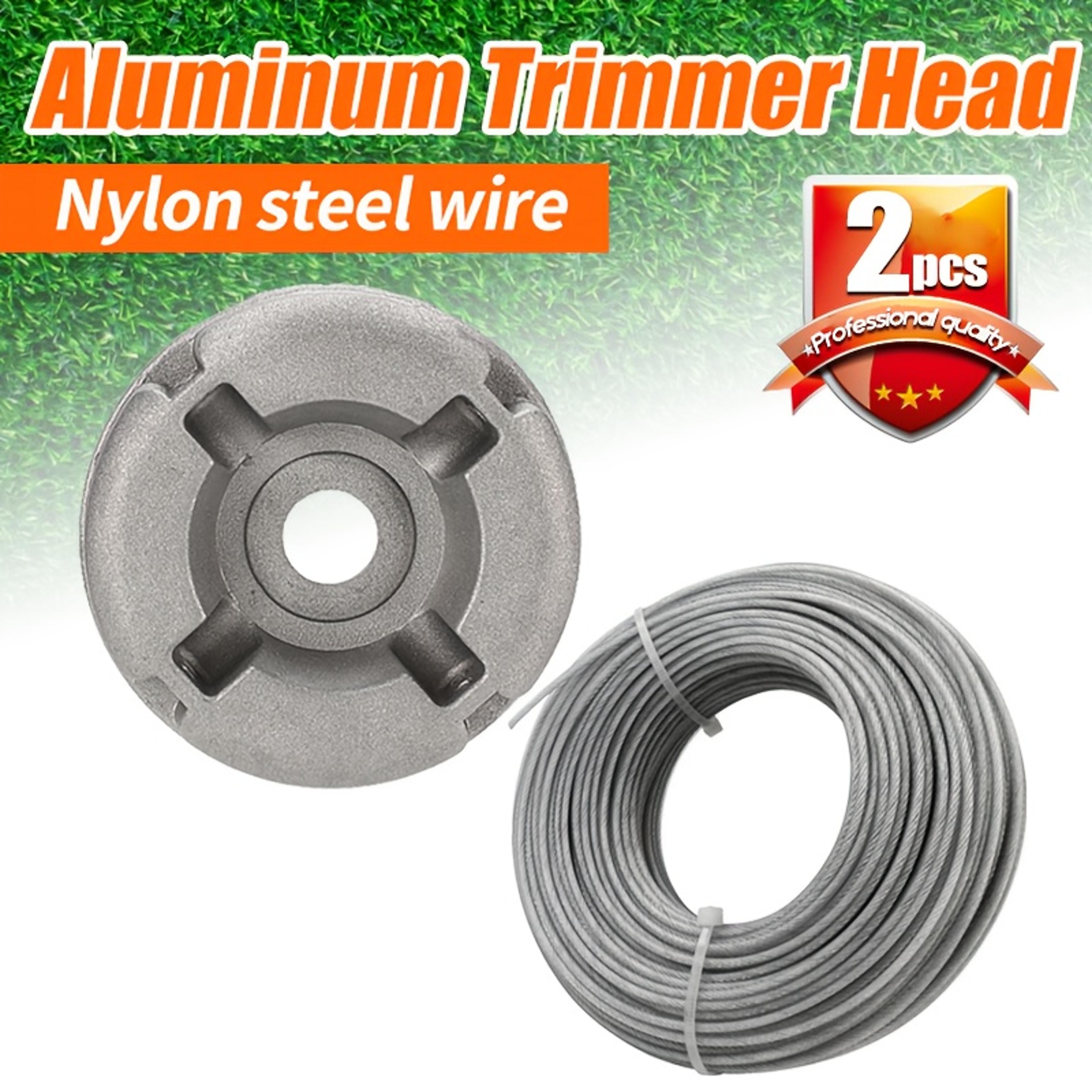 Universal Weed Trimmer Head Aluminum String Trimmer Head With Nylon Line Replacement 1