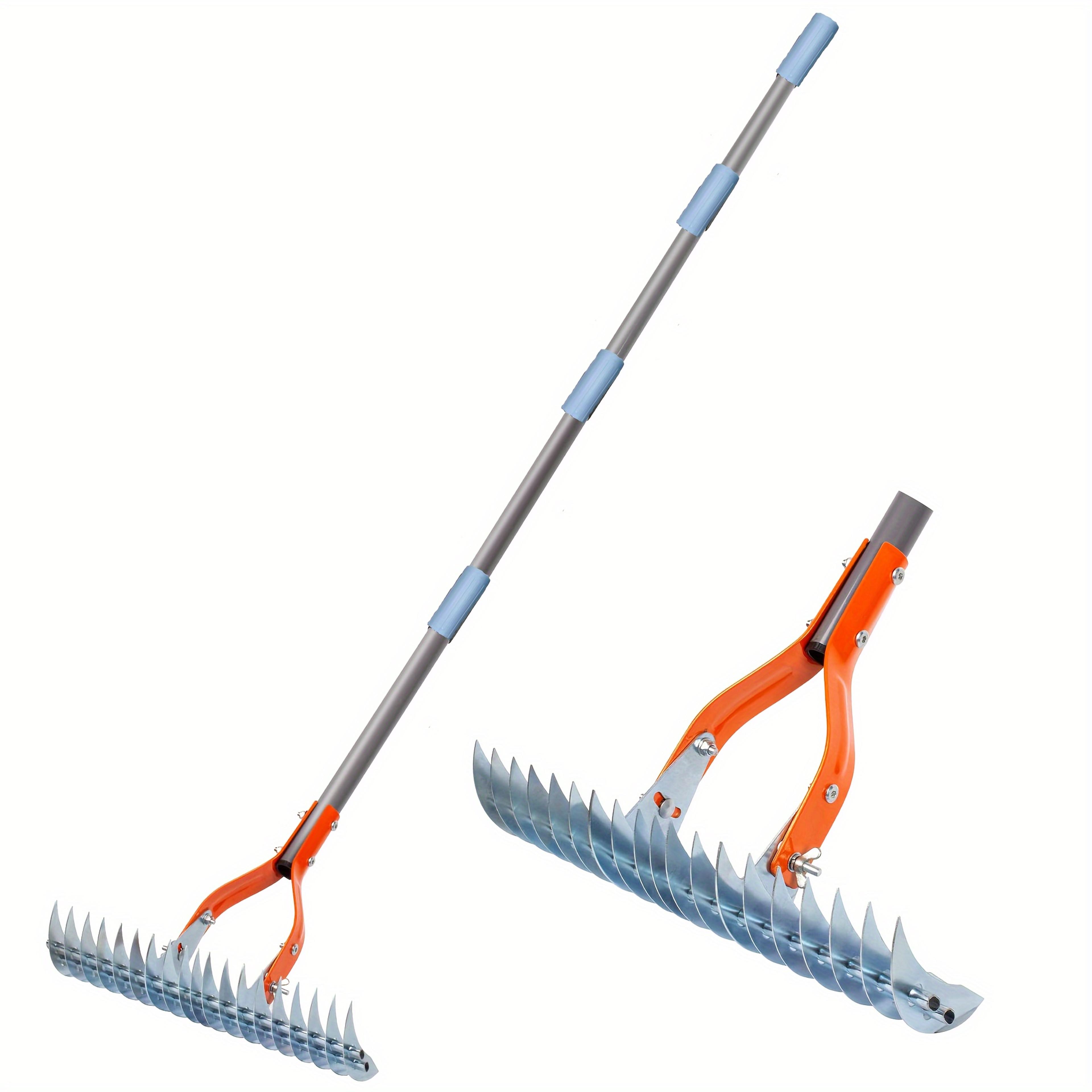 Heavy Duty Lawn Thatching Rake For Grass Grooming  Dethatching Rake Yard Soil Cleaner 1