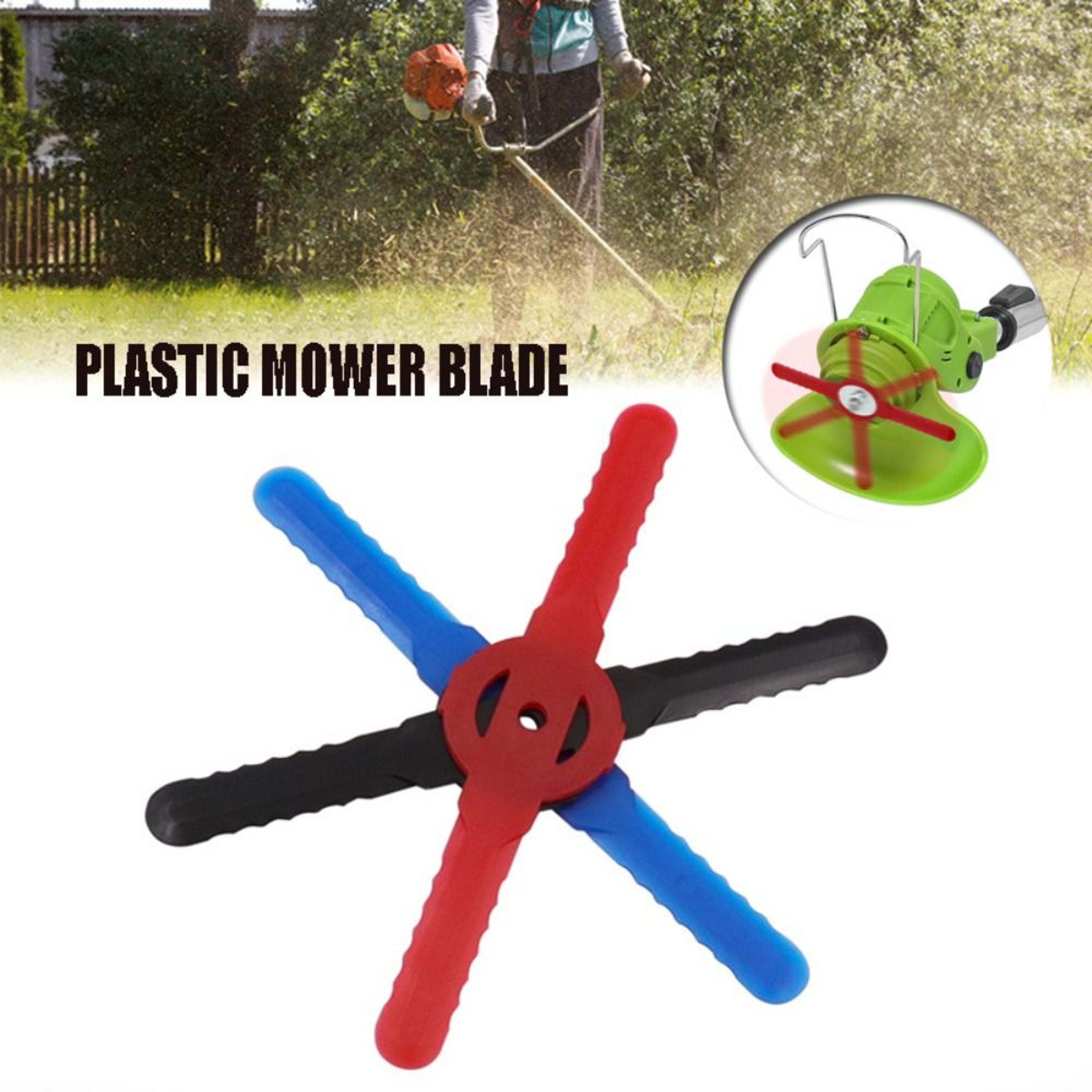 heavy duty plastic lawn mower blades replacement set for garden grass trimmers