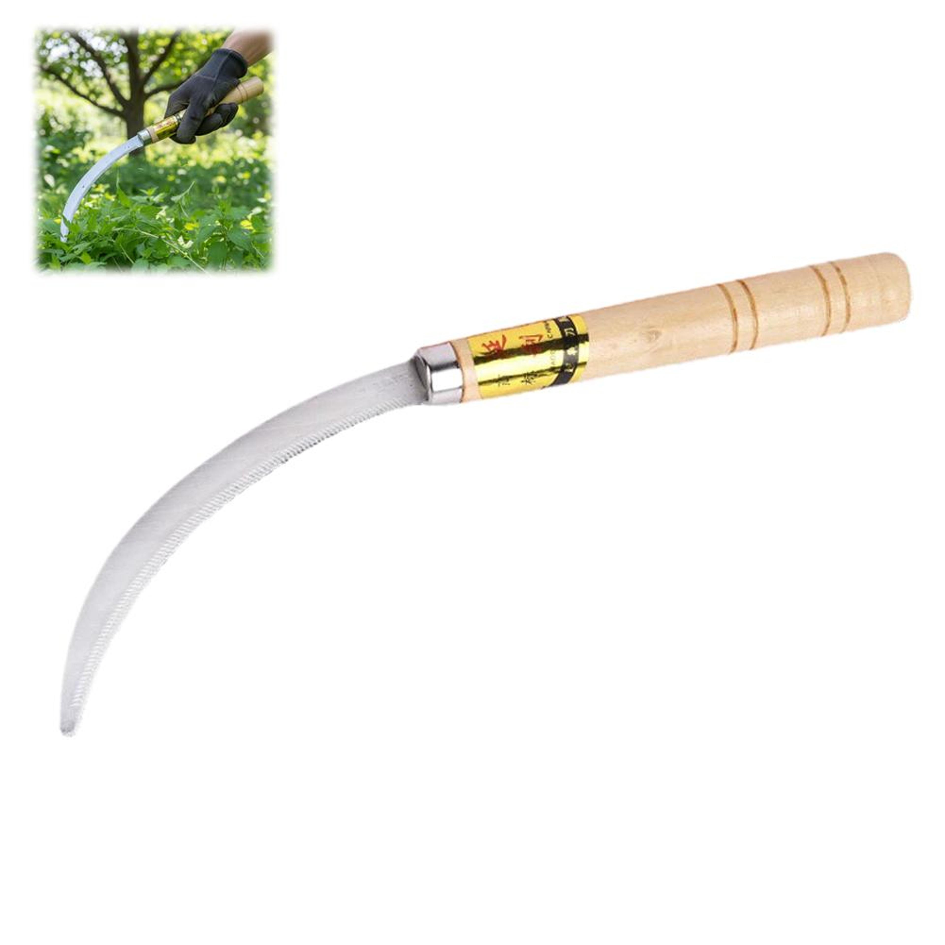 SharpEdge Garden Weeding Sickle Stainless Steel Hand Weed Cutter With Non Slip Grip For Gardening   5