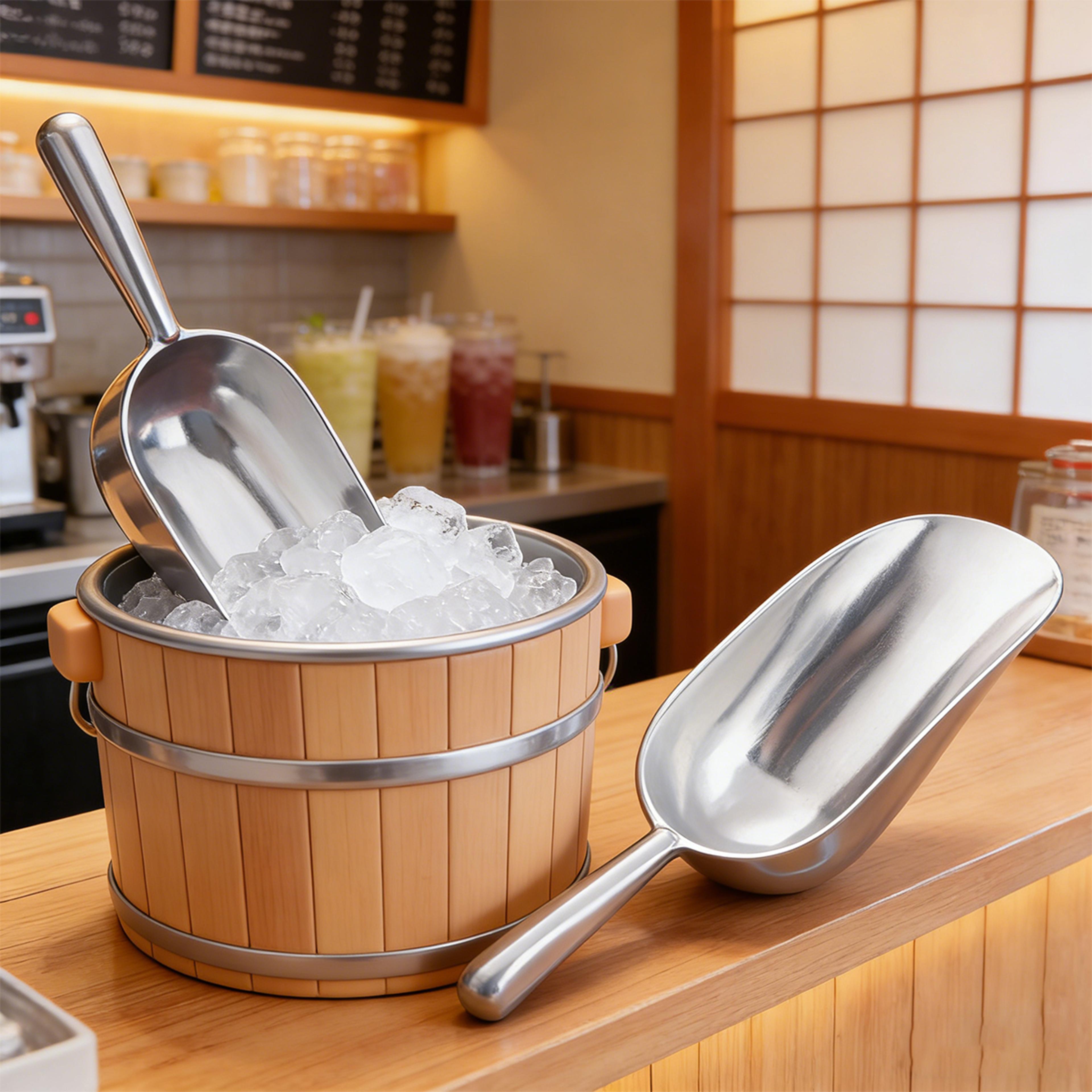heavy duty aluminum ice scoop for ice, flour, candy & dry goods storage