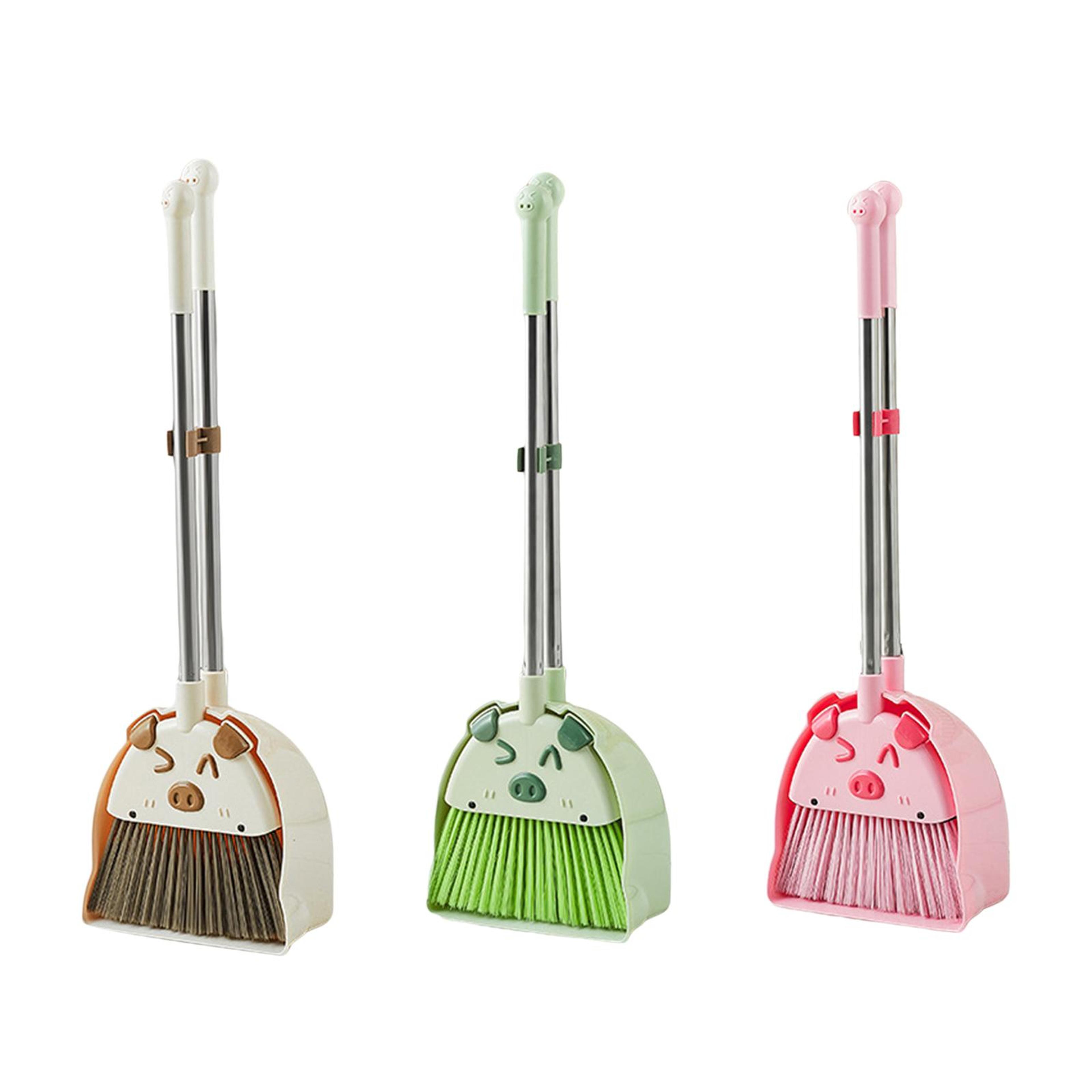 Kids Cleaning Set Mini Broom And Dustpan Pretend Play Housekeeping Toy For Toddlers Ages 1