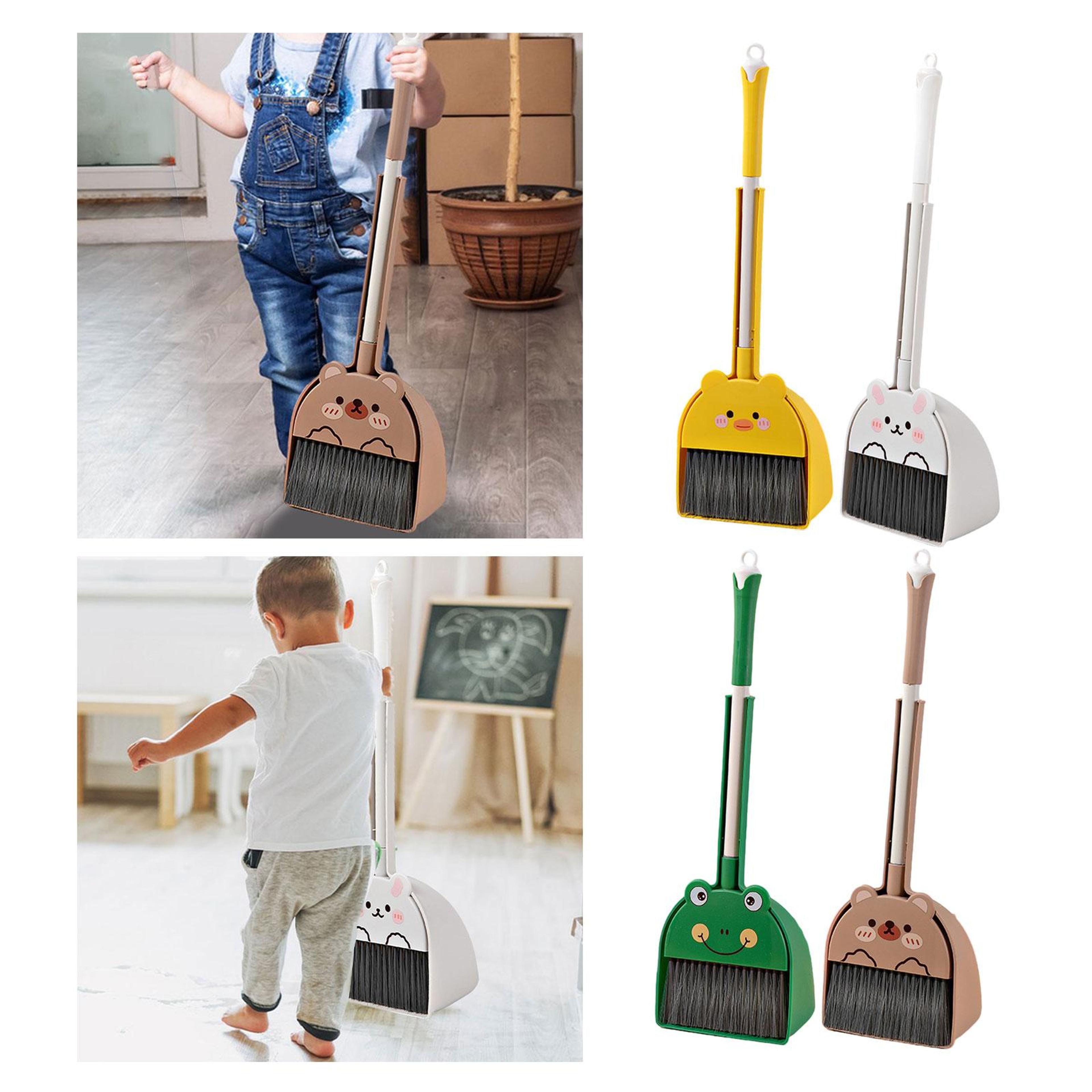 kids cleaning set mini broom and dustpan pretend play & housekeeping toy for toddlers ages