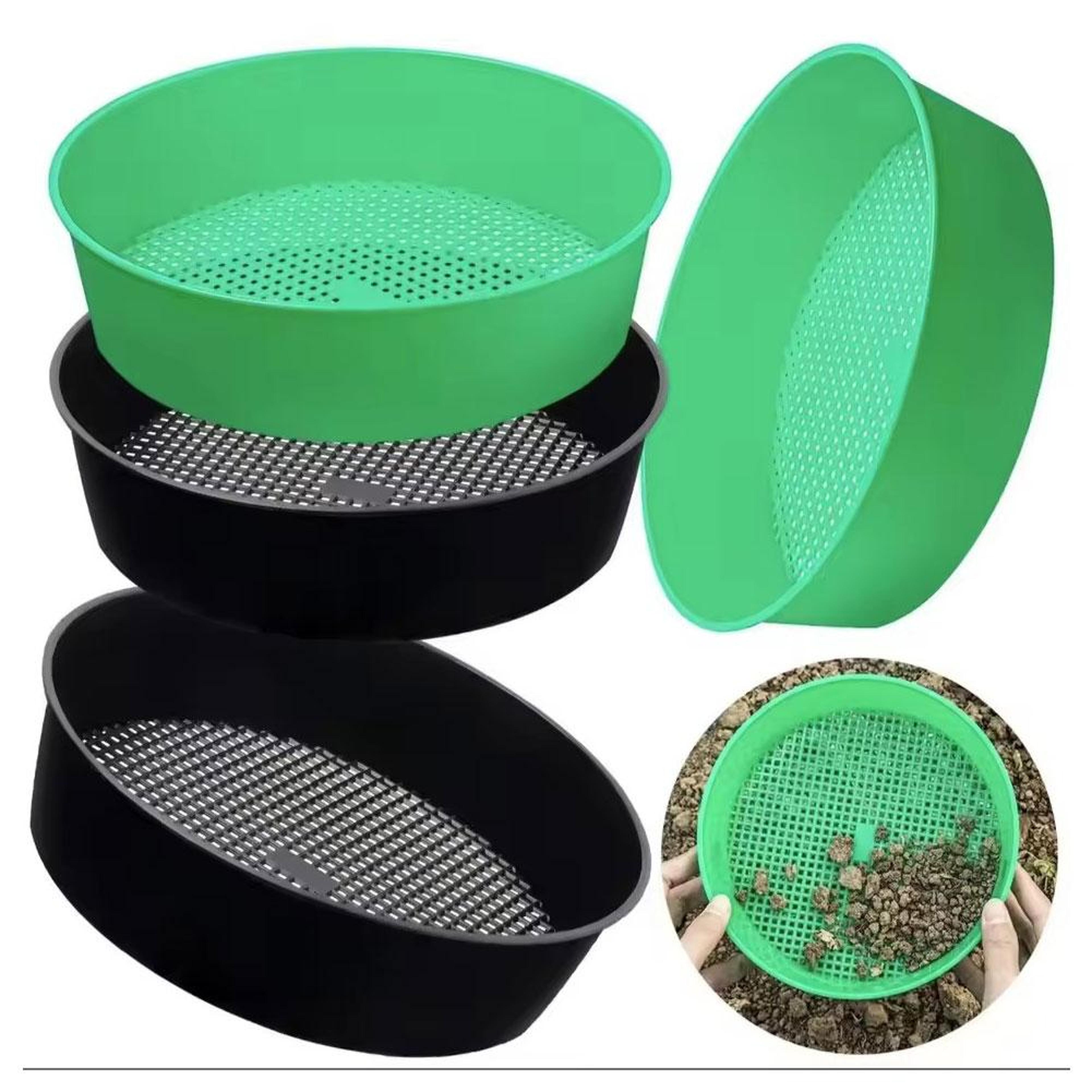 garden soil sieve filter mesh for compost, potting mix & stone sifting
