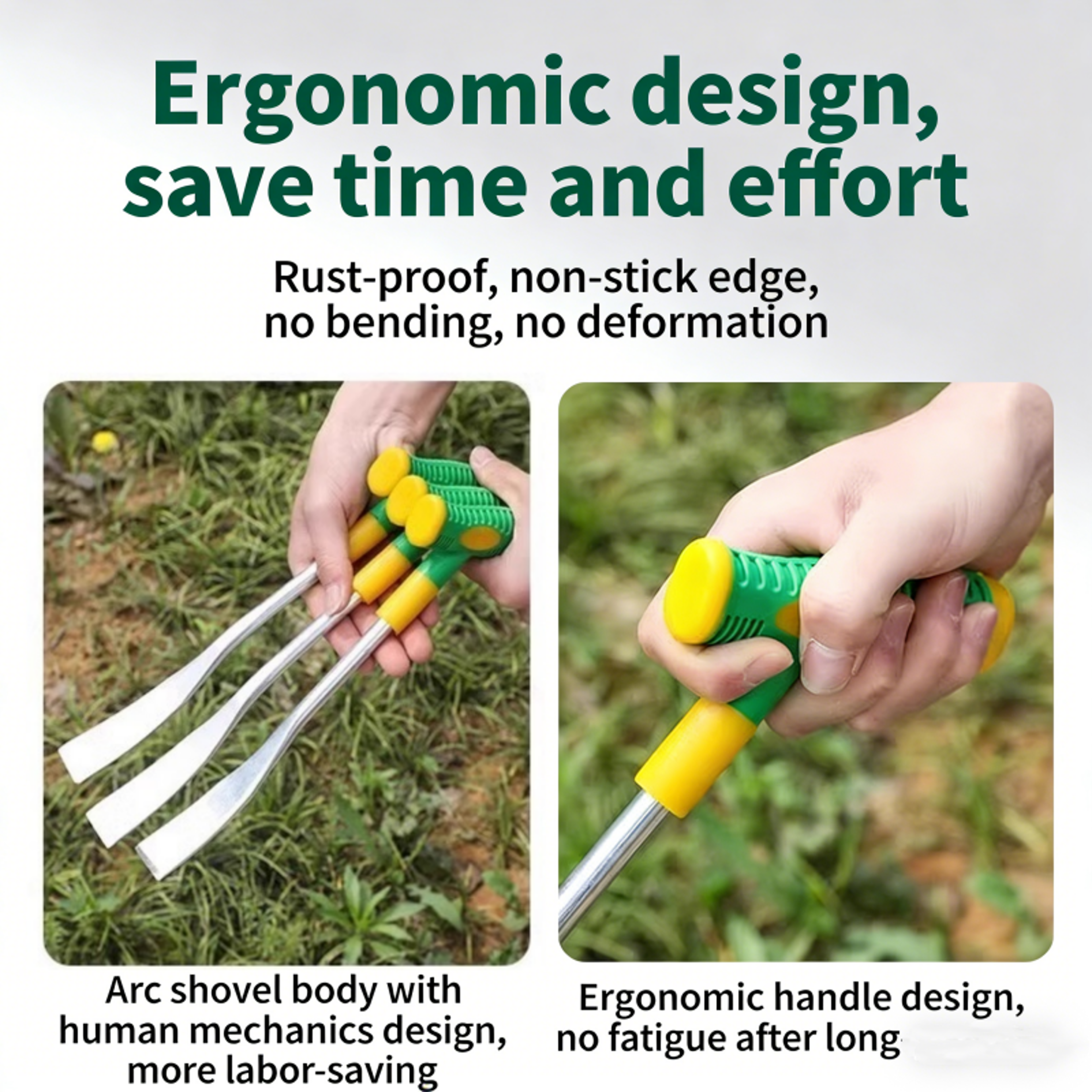 Heavy Duty Garden Trowel T Handle Garlic Digging Tool For Weeding Transplanting  Gardening 4