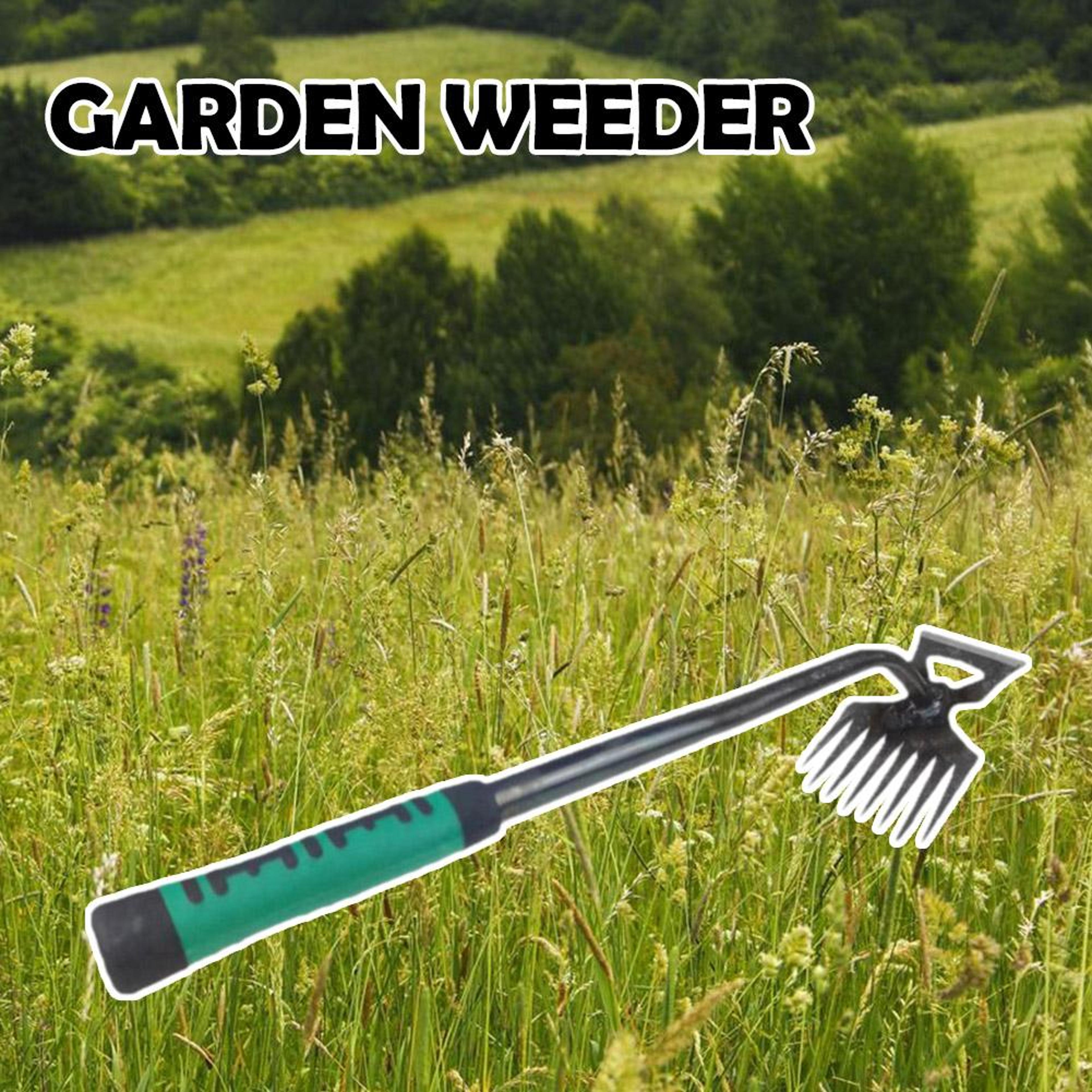 Garden Weed Puller  Garden Rake Heavy Duty Manganese Steel Soil Digging Tool 5