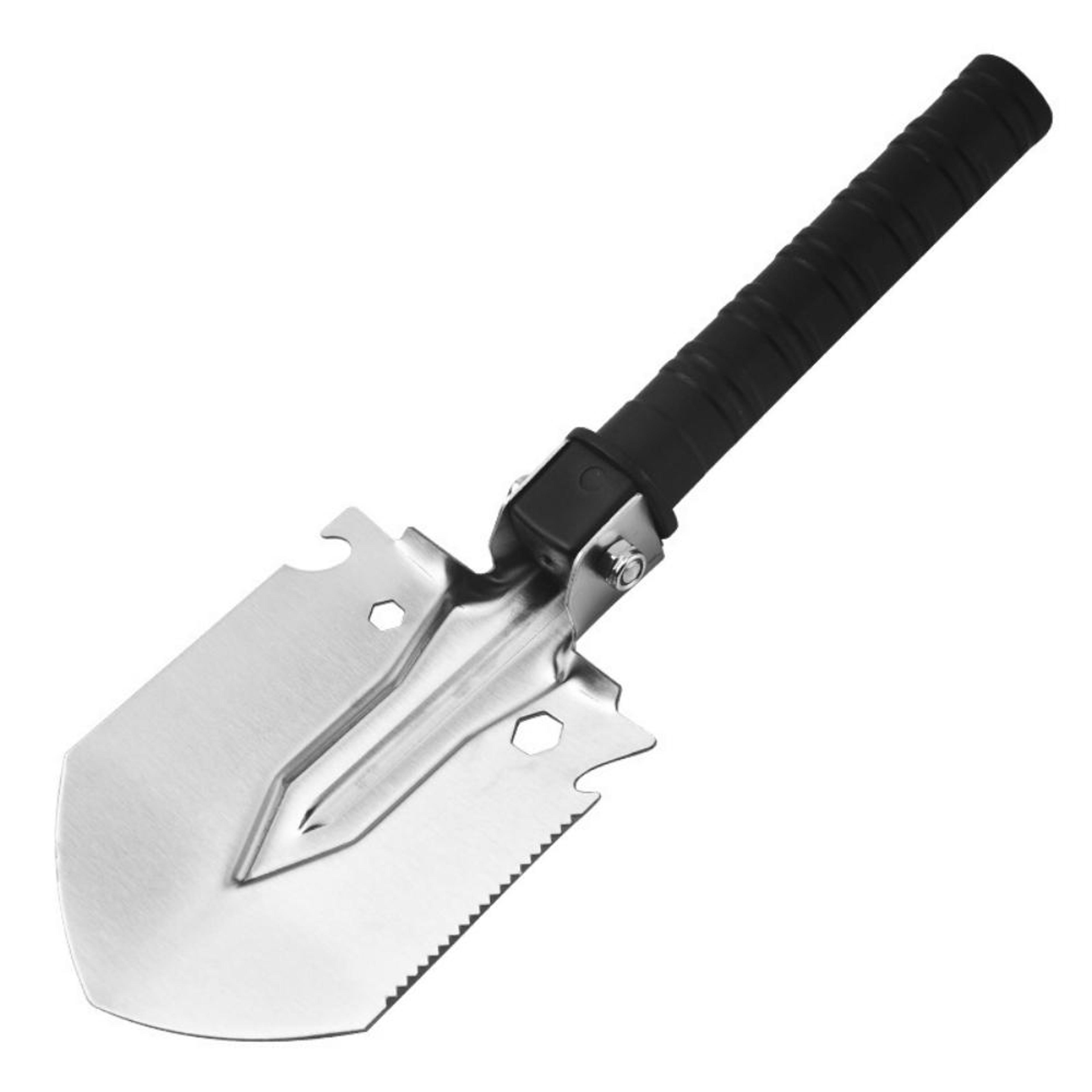 portable camping shovel stainless steel folding survival spade for hiking, gardening & beach adventures