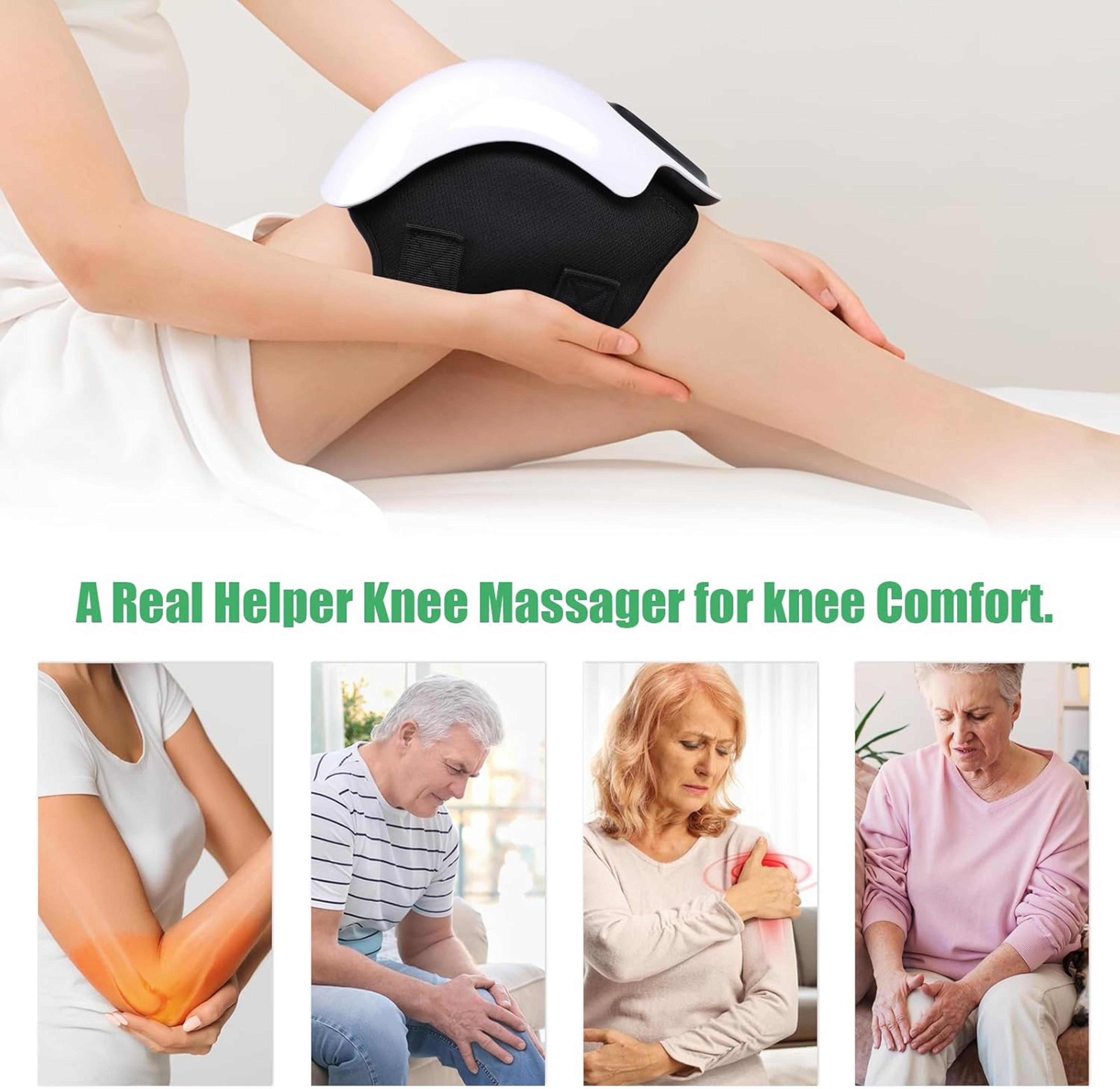Smart Cordless Knee Massager With Vibration Therapy LED Touch Control For Comfortable Joint Relaxat 4