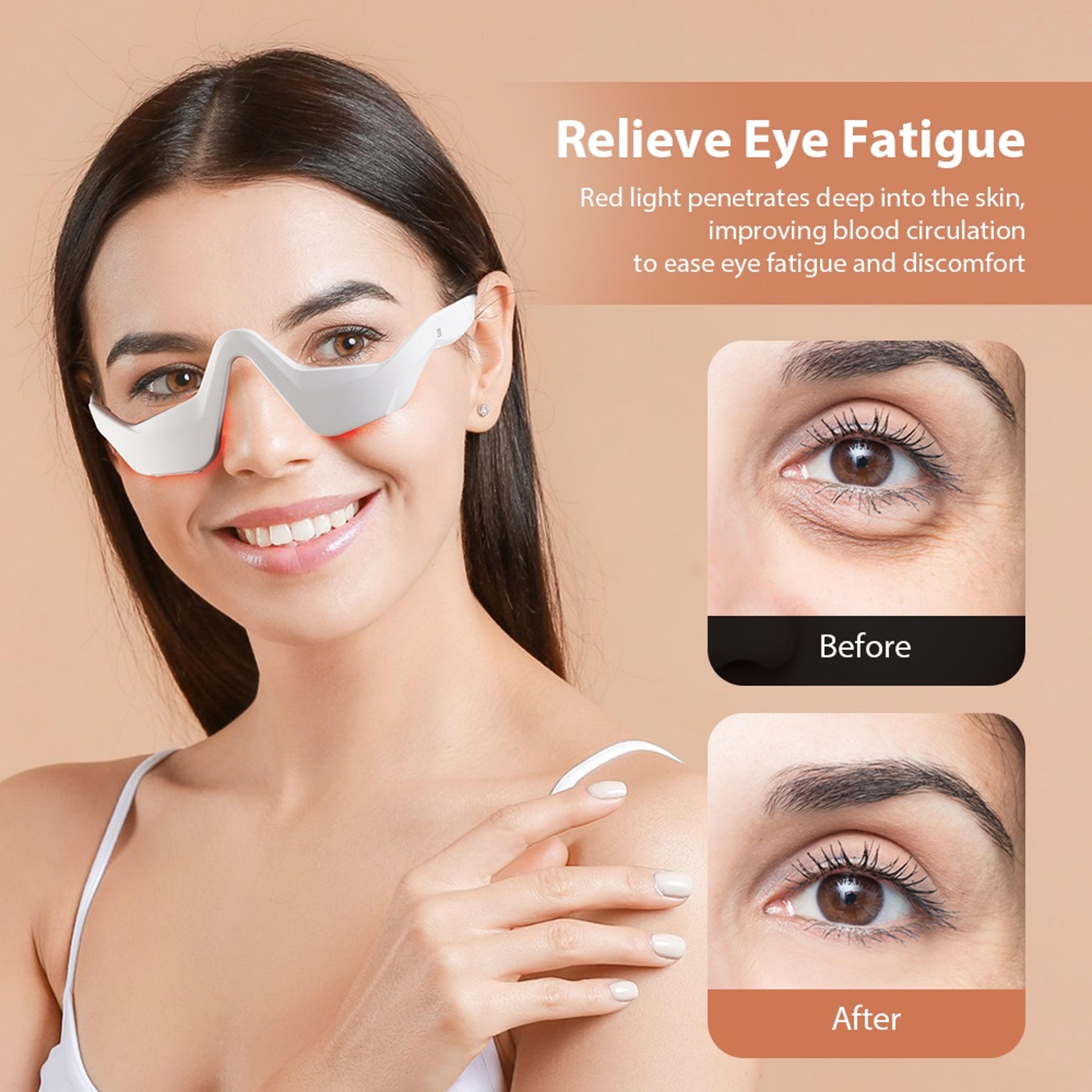 3D Red Light Therapy Eye Massager Glasses For Dark Circles And Eye Fatigue Relief 5