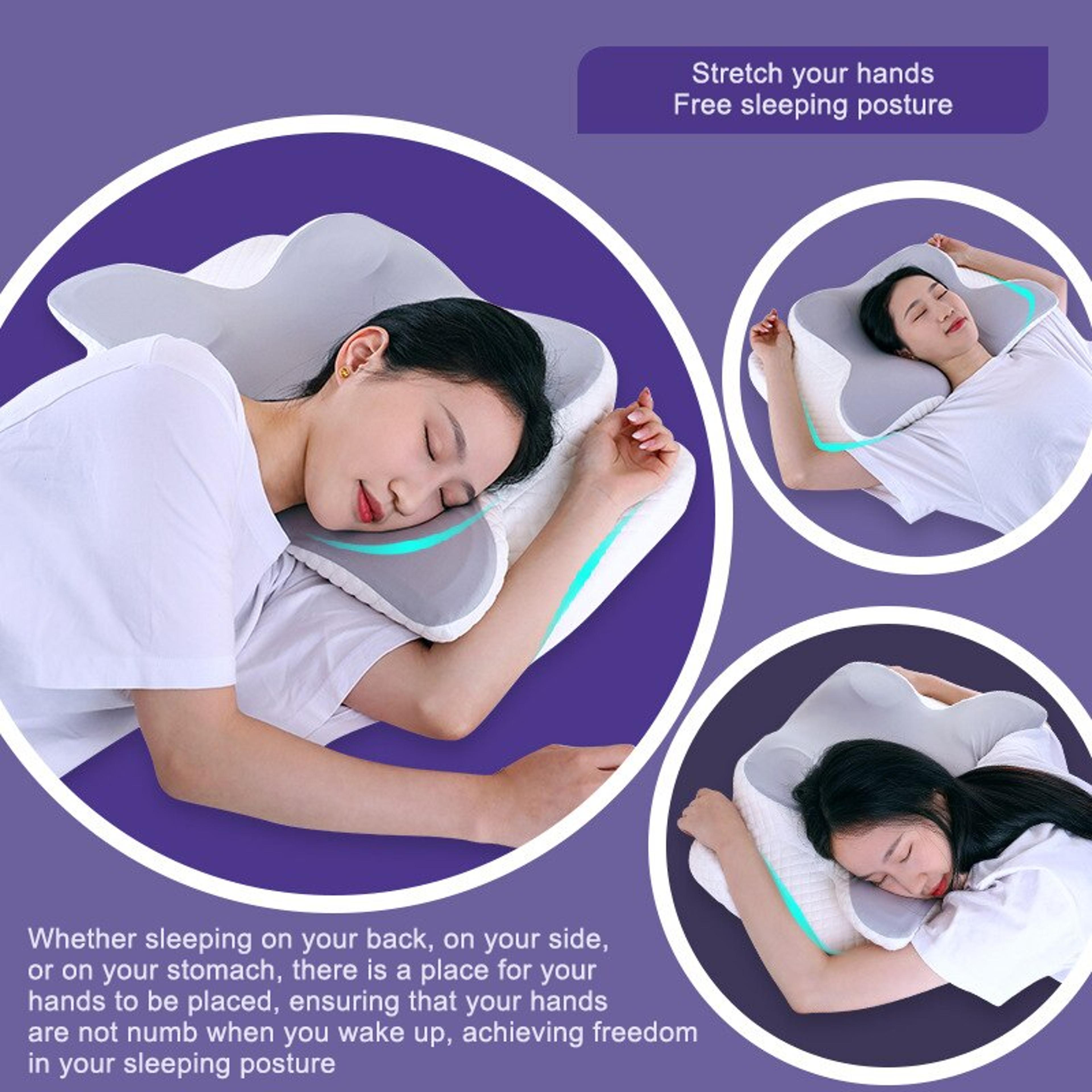 ErgoButterfly Cervical Memory Foam Pillow For Neck Pain Relief And Orthopedic Sleep Support 1