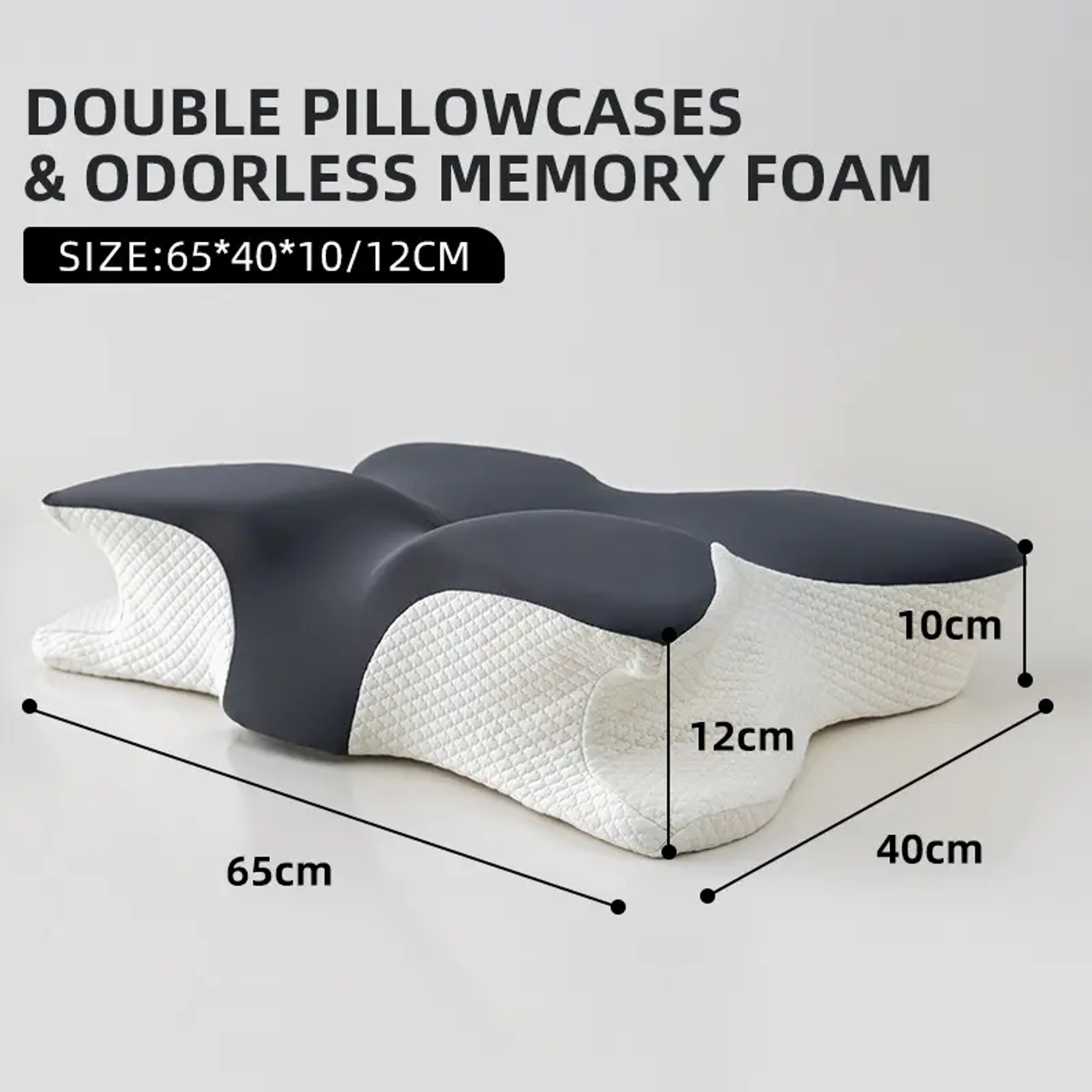 Butterfly Ergonomic Cervical Memory Foam Pillow For Neck Support And Pain Relief 5