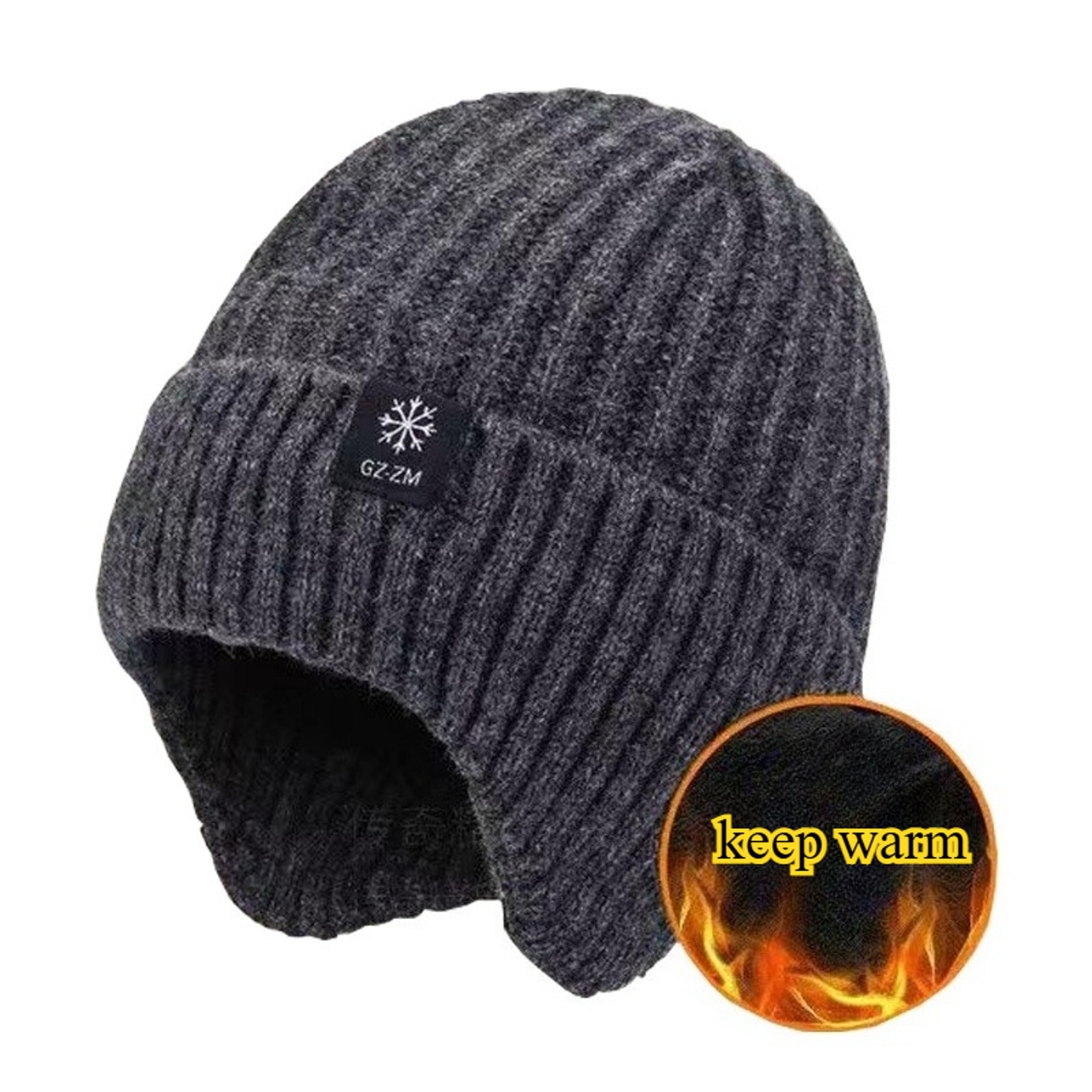 Faux Fur Lined Winter Bomber Hat With Ear Flaps Warm Cycling Trapper Cap 6