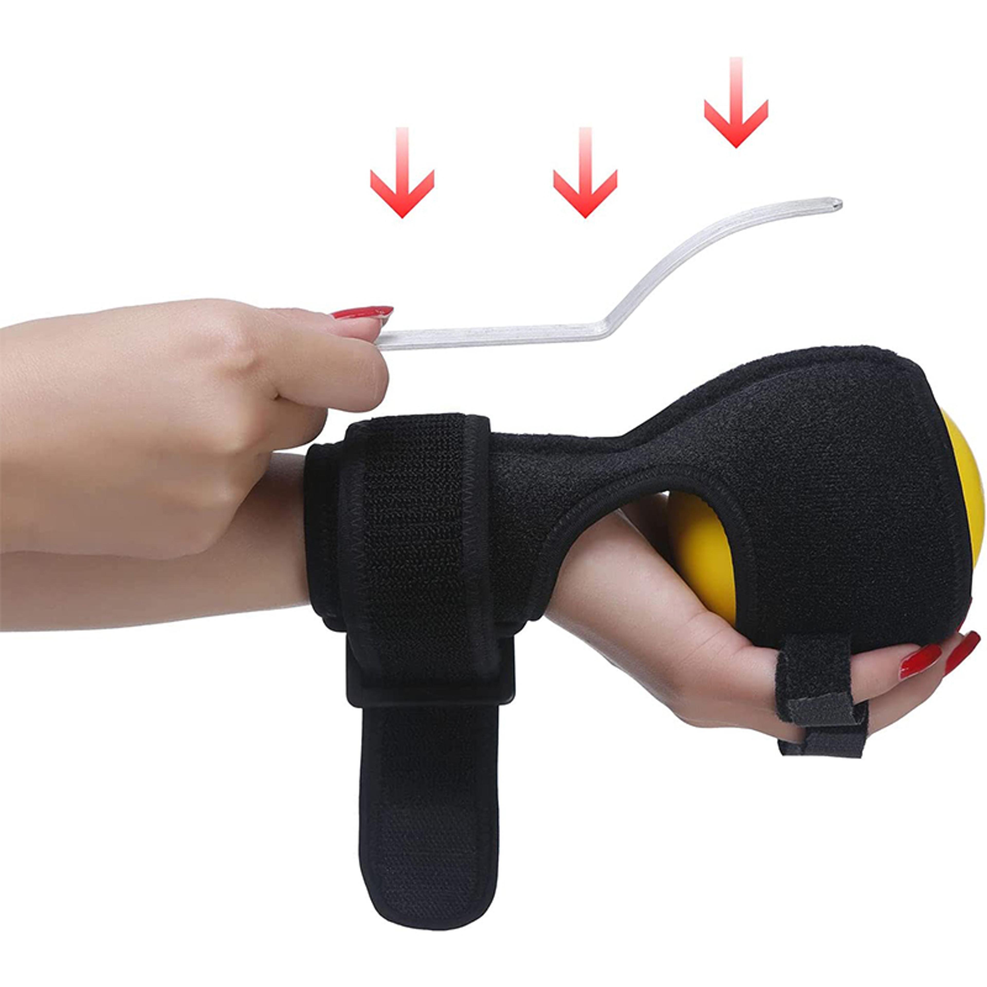 Adjustable Hand Rehabilitation Ball With Splint Support For Stroke Recovery And Finger Strength Tra