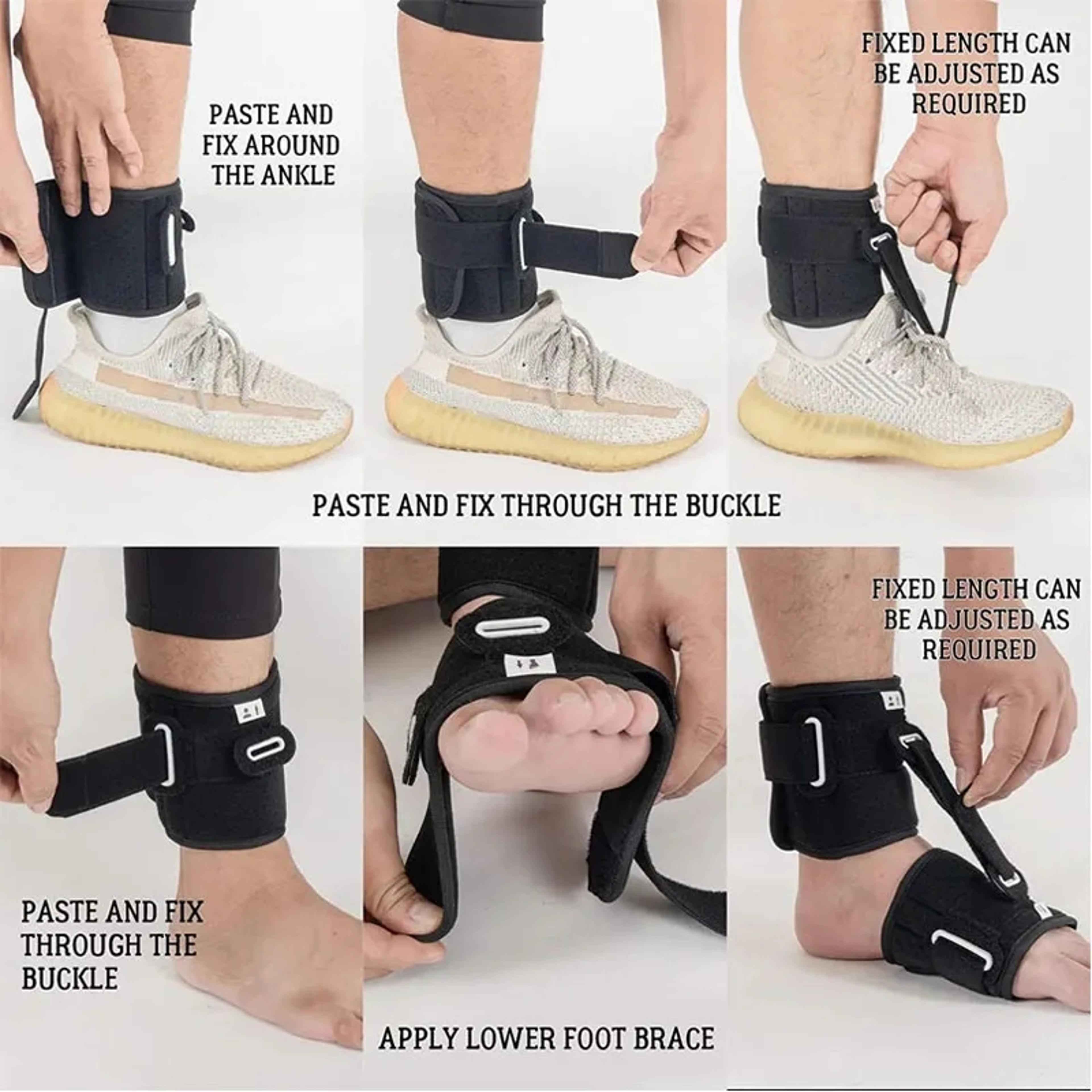 Adjustable Foot Drop Brace With Shoe Strap Ankle Support Splint For Walking Relief 2