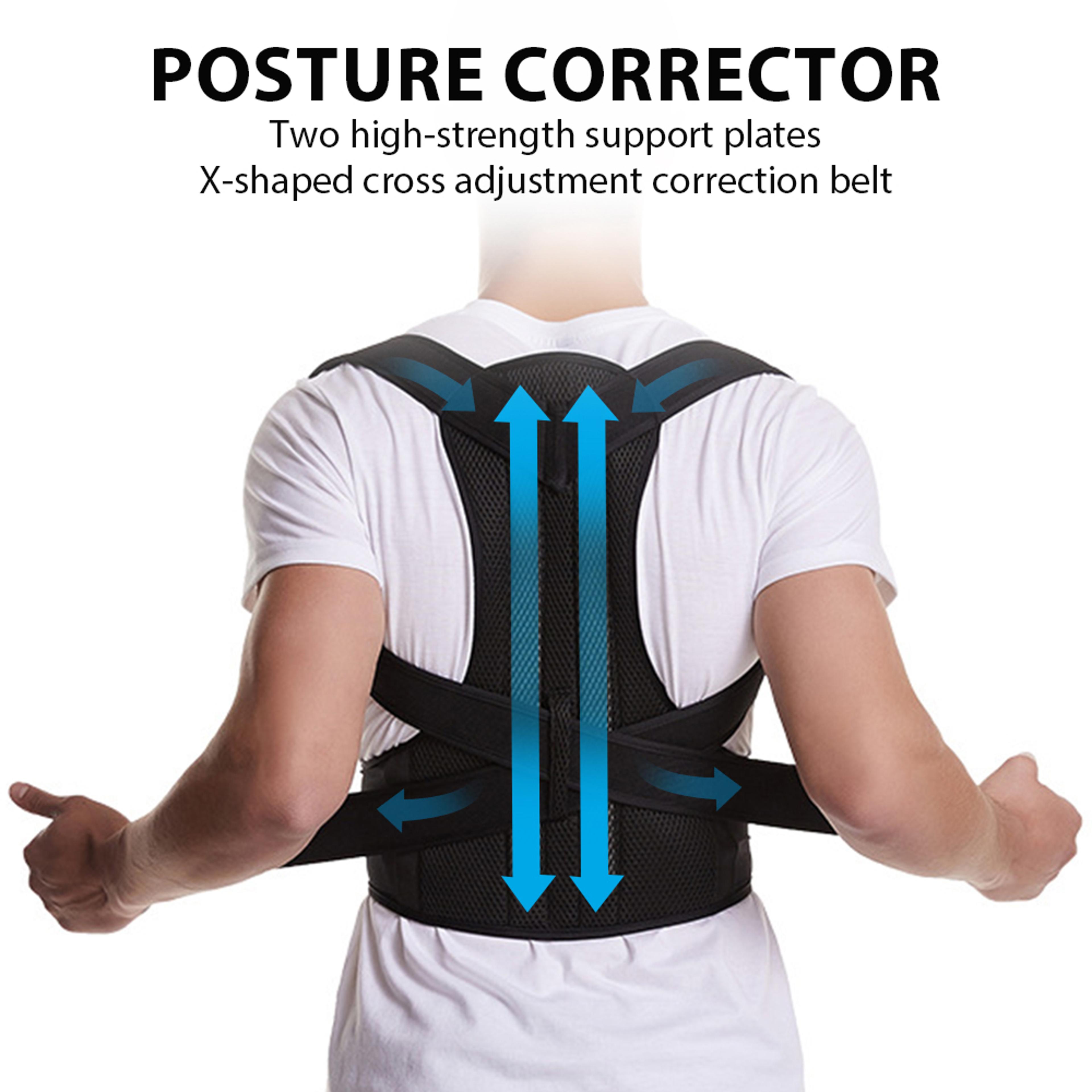 Adjustable Back Brace Posture Corrector With Lumbar Support Belt For Men And Women Breathable Shoul 1