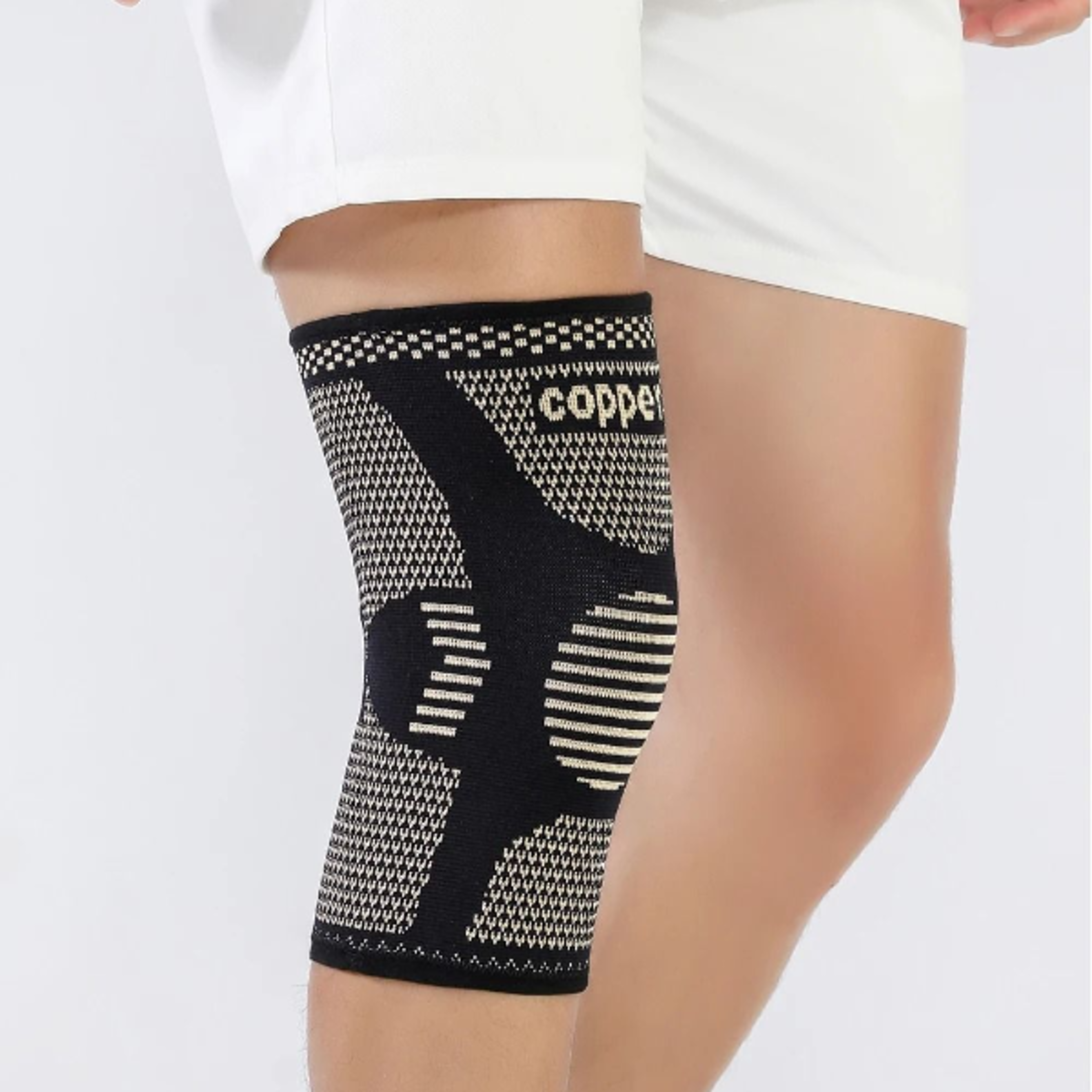 Copper Infused Knee Compression Sleeve for Arthritis Support and Sports Pain Relief