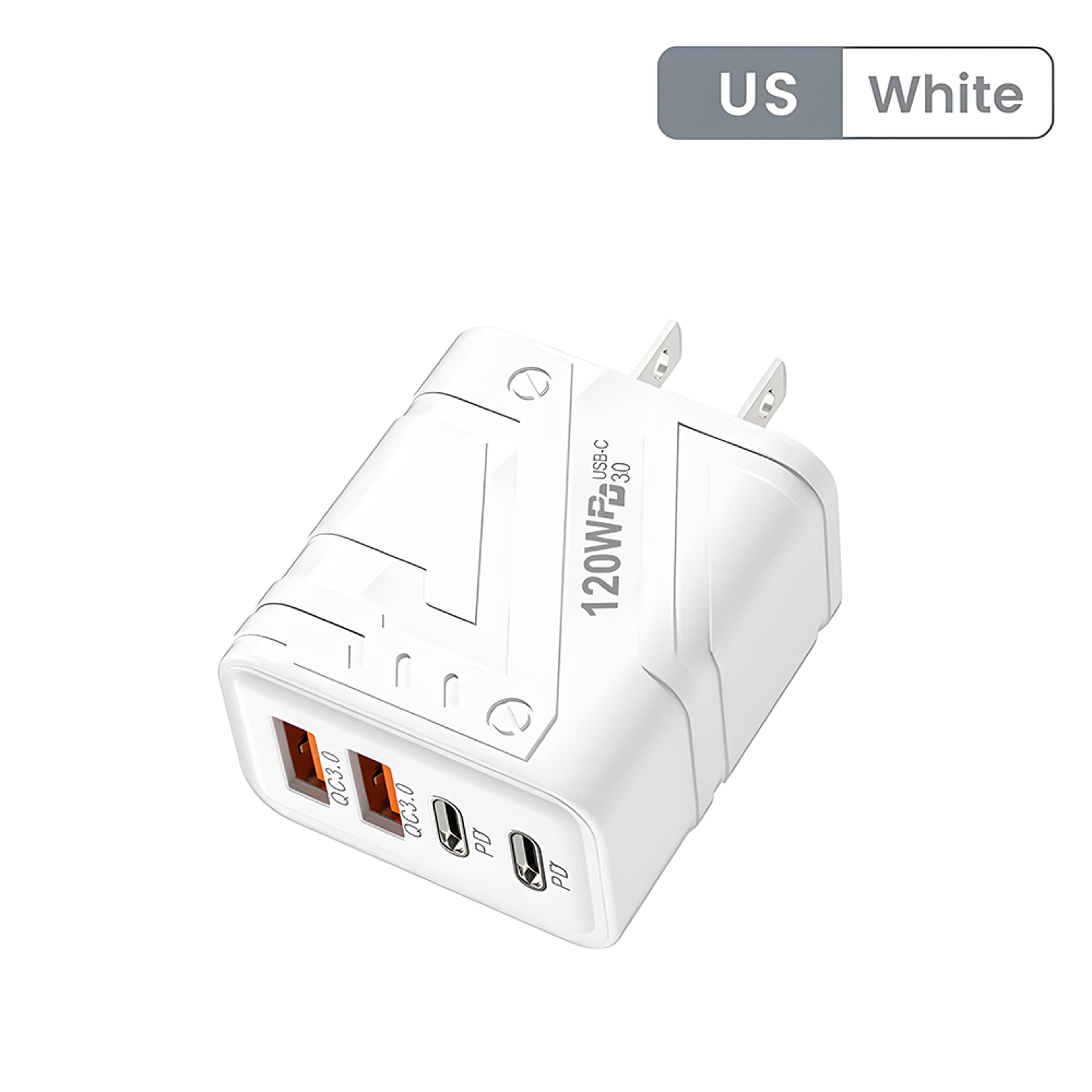 4 Port USB C PD Charger Fast Charging Multiport Adapter With Quick Charge 30 Smart Safety Protectio 5