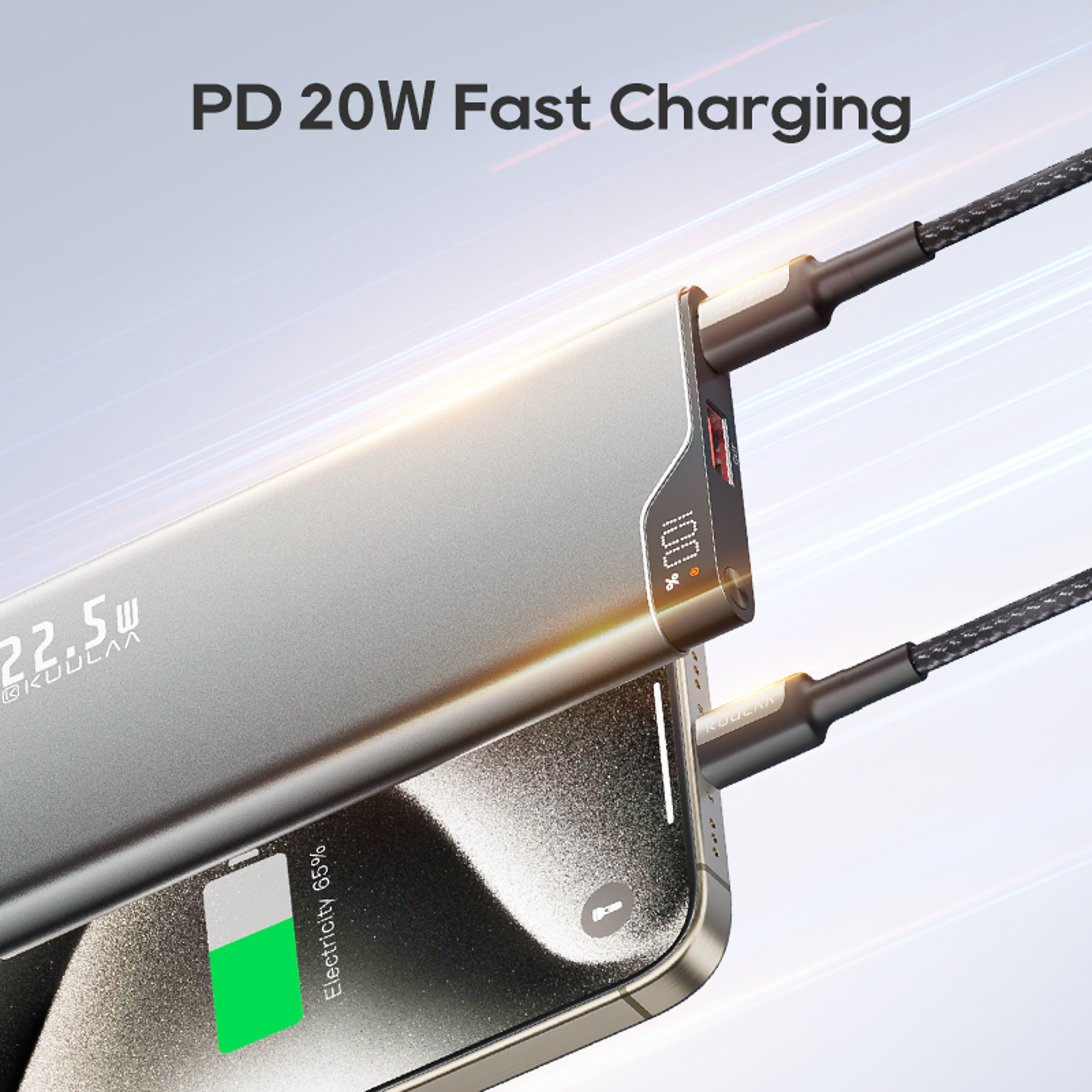 UltraSlim Power Bank Portable Charger With 225W Fast Charging  Digital Display 5