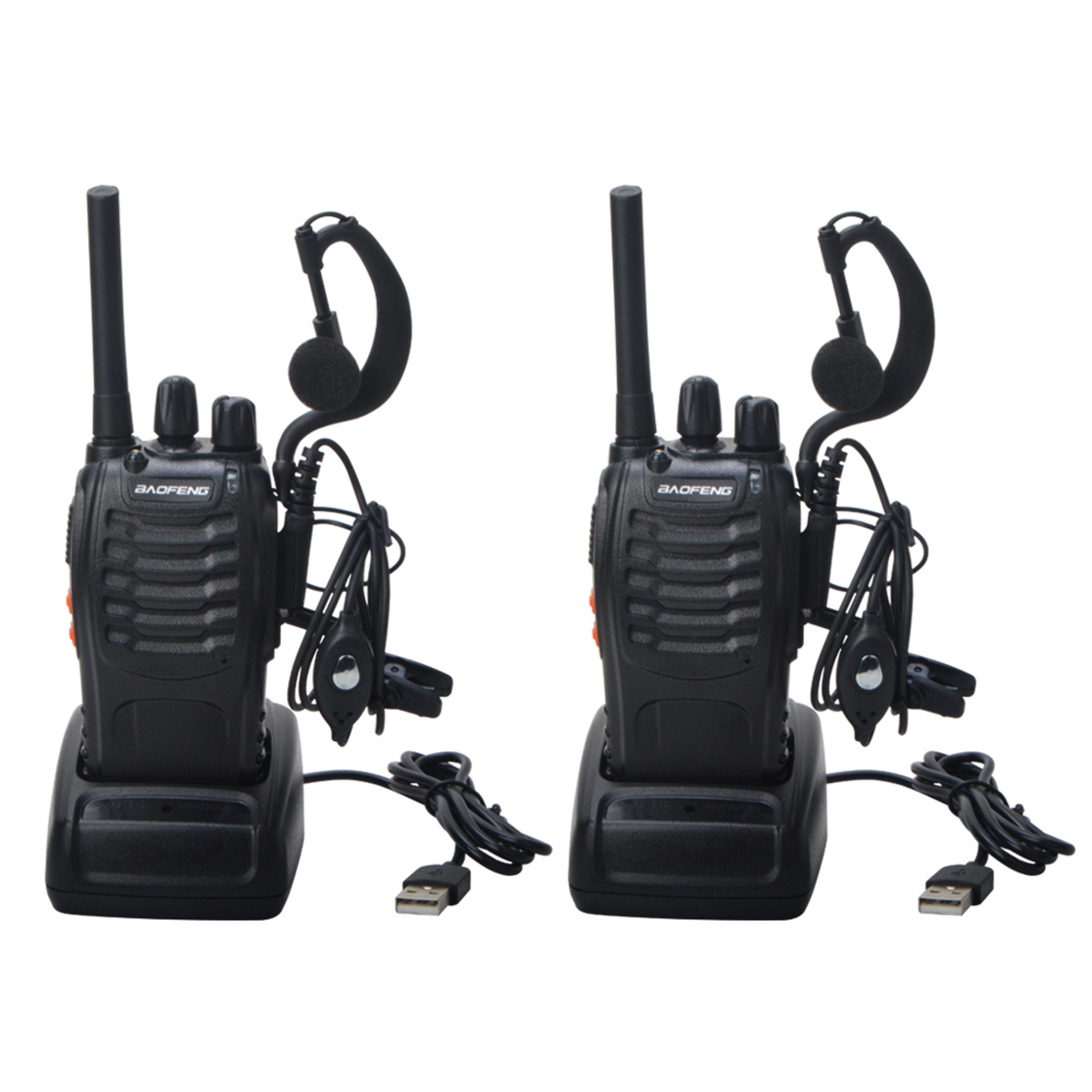 walkie talkie set rechargeable two way radio with headsets 16 channels