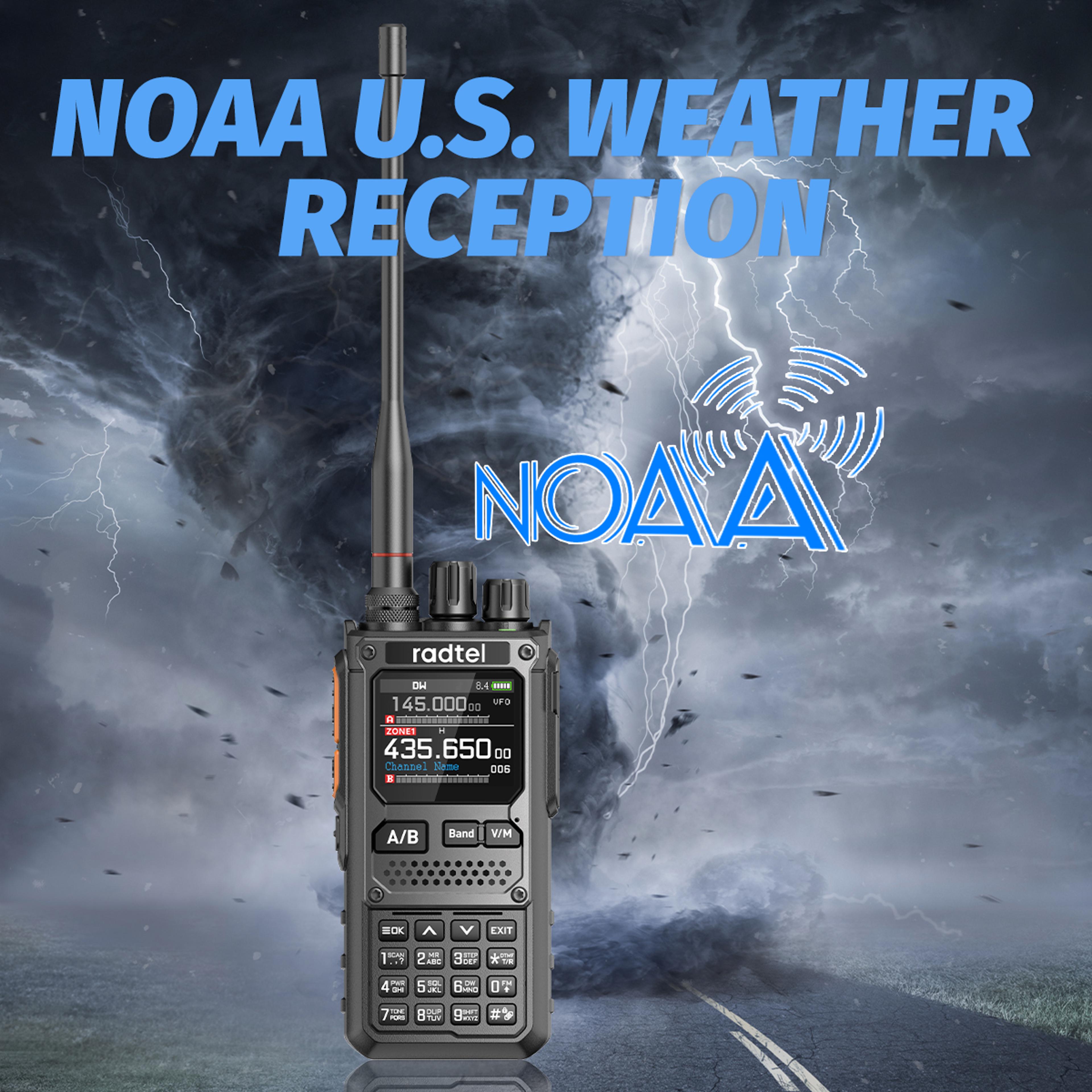 Walkie Talkie Long Range Bluetooth Ham Radio With NOAA Weather And Multi Band Receiver 6