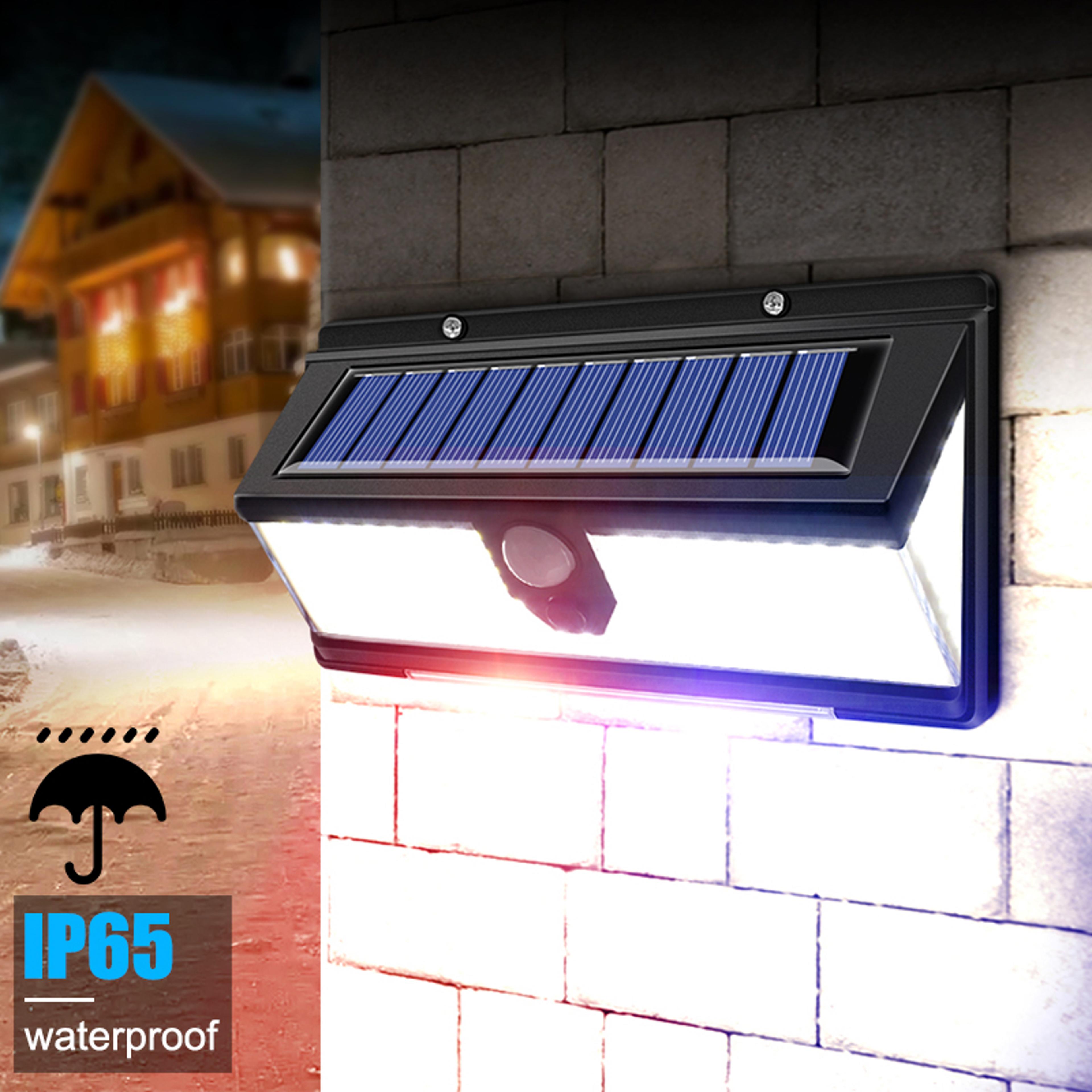 Bright Solar Garden Lights Outdoor LED Motion Sensor Wall Lamp With 4 Modes 4