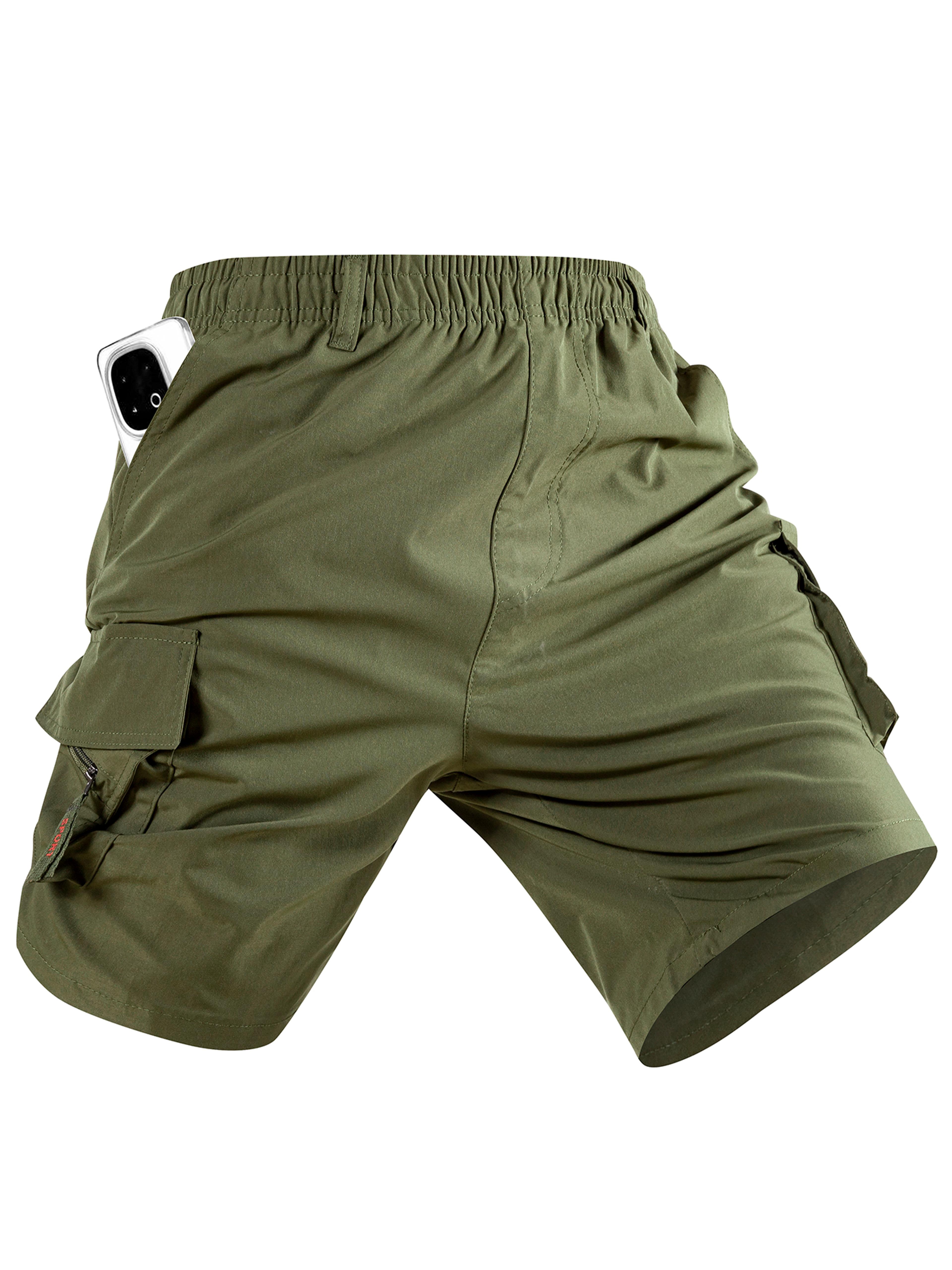 Mens Camouflage Cargo Shorts Tactical Outdoor Work Shorts Lightweight Summer Fit 5
