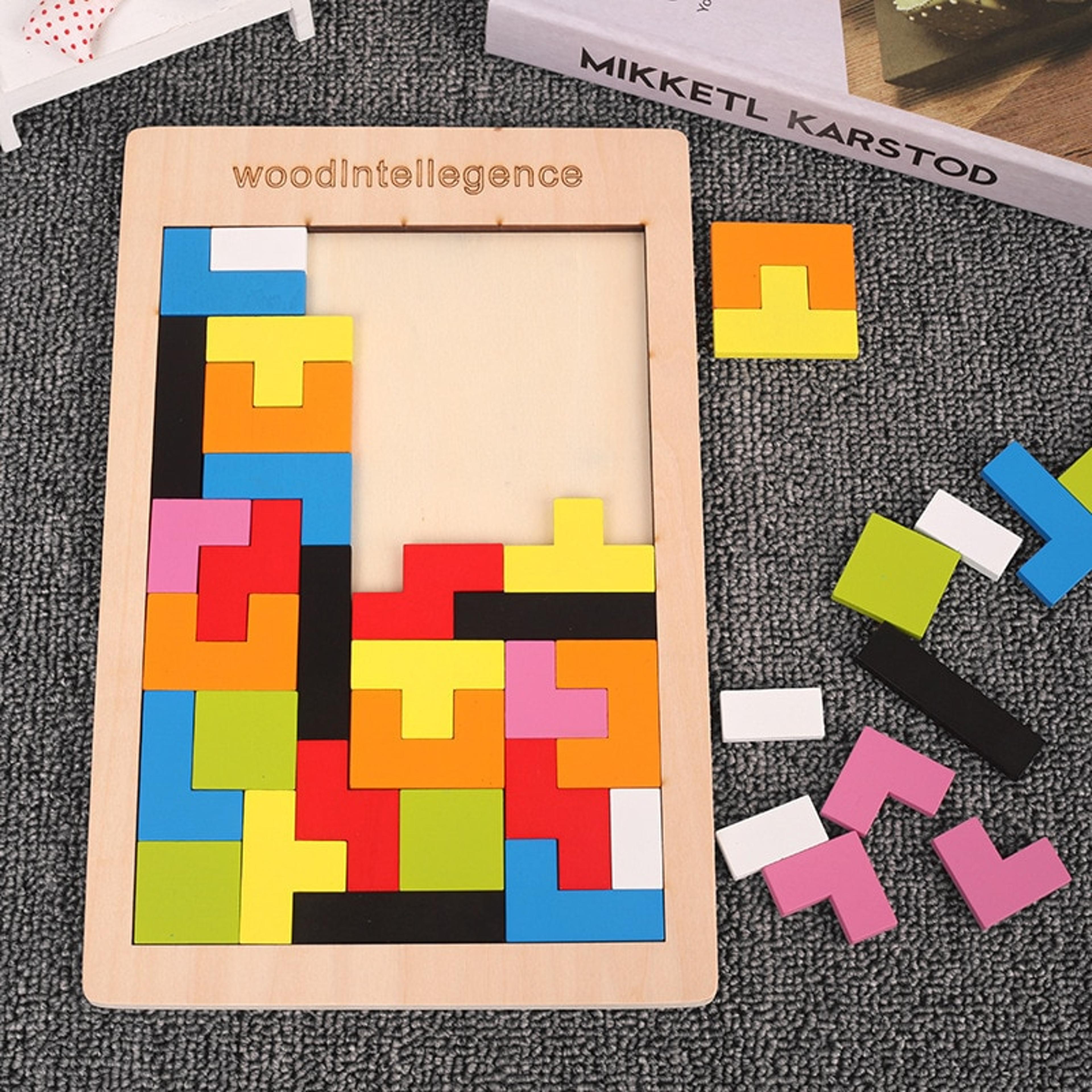 wooden tangram puzzle blocks montessori brain teaser toy for kids and adults