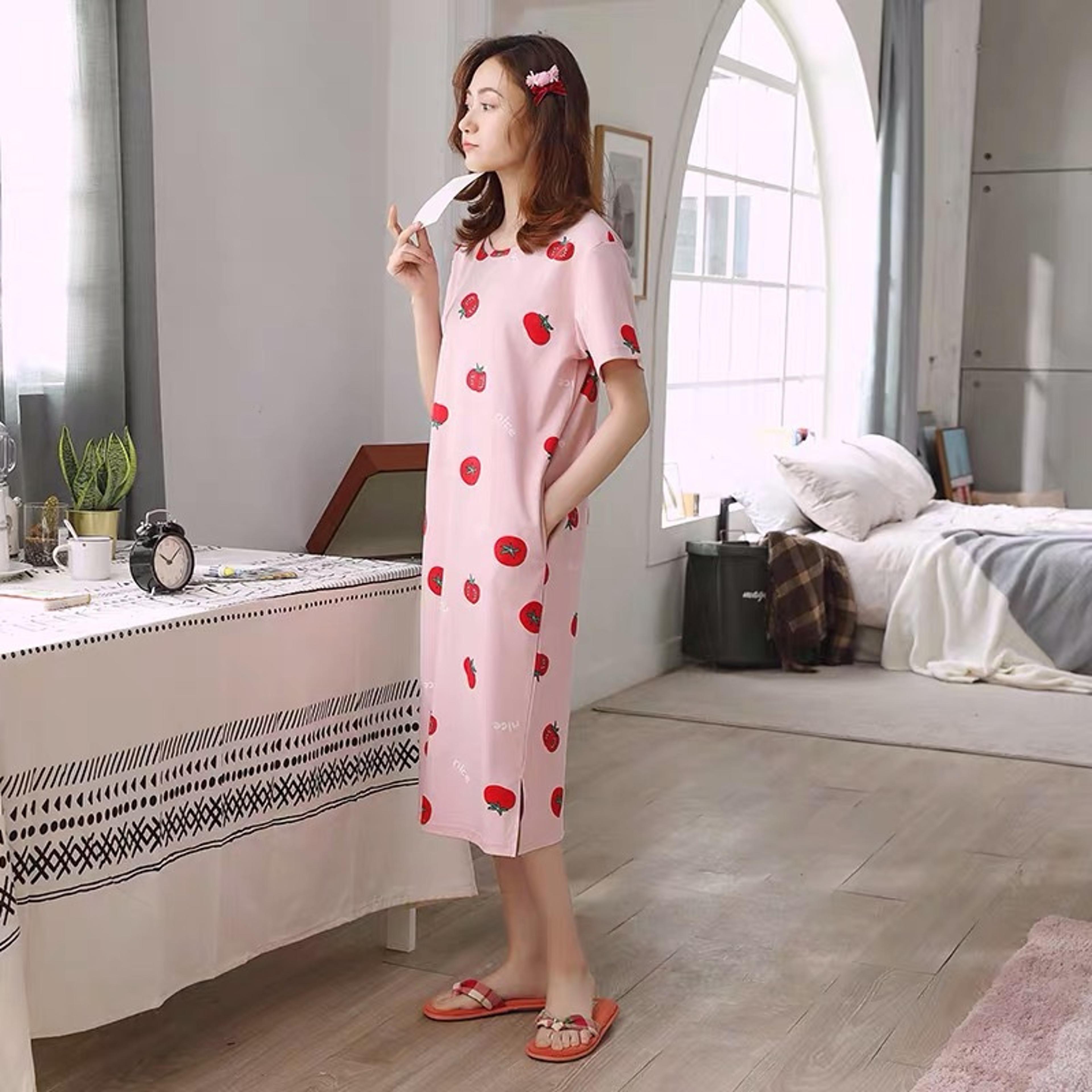 Plus Size Cartoon Nightdress Soft Summer Lounge Wear For Women 2