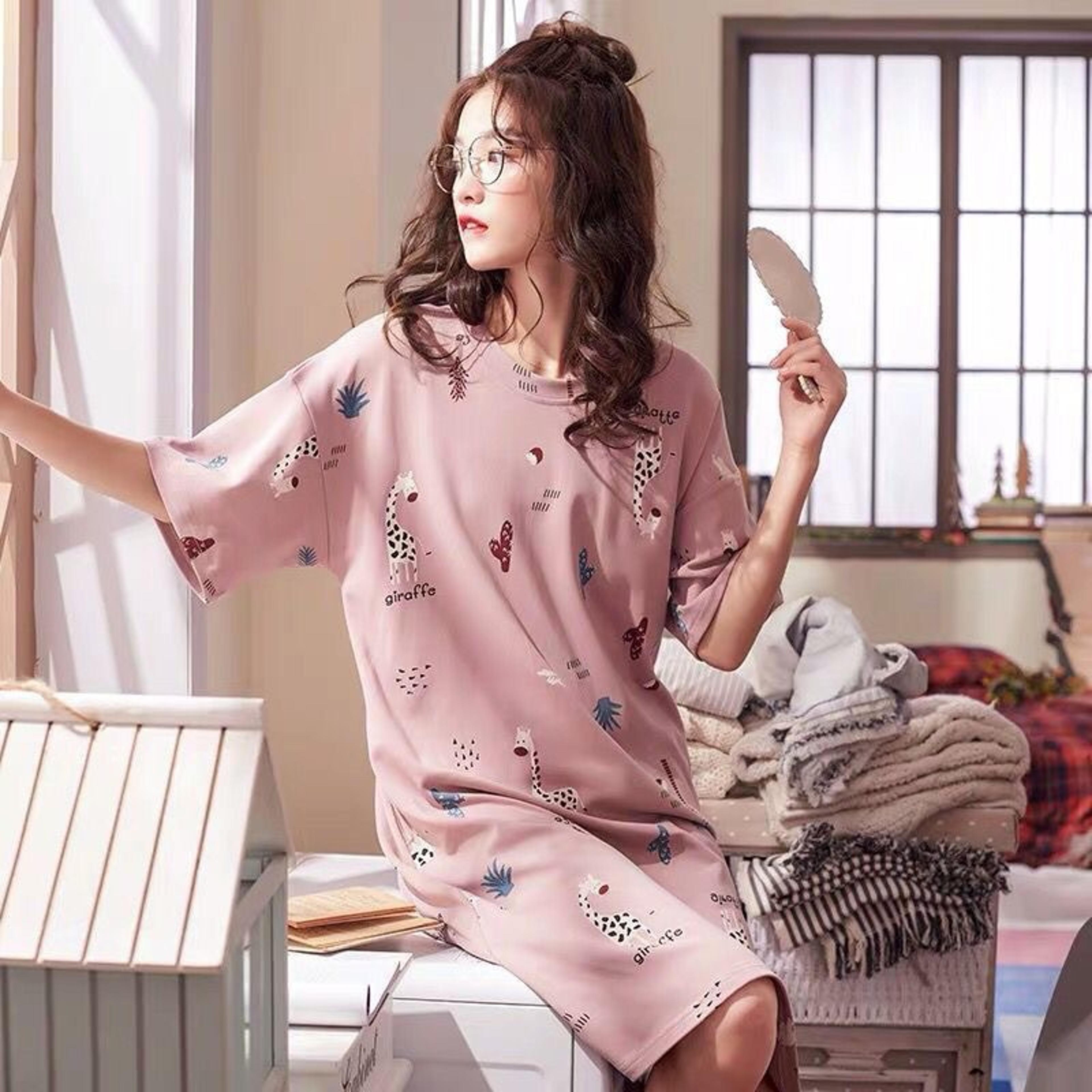 Plus Size Cartoon Nightdress Soft Summer Lounge Wear For Women 6