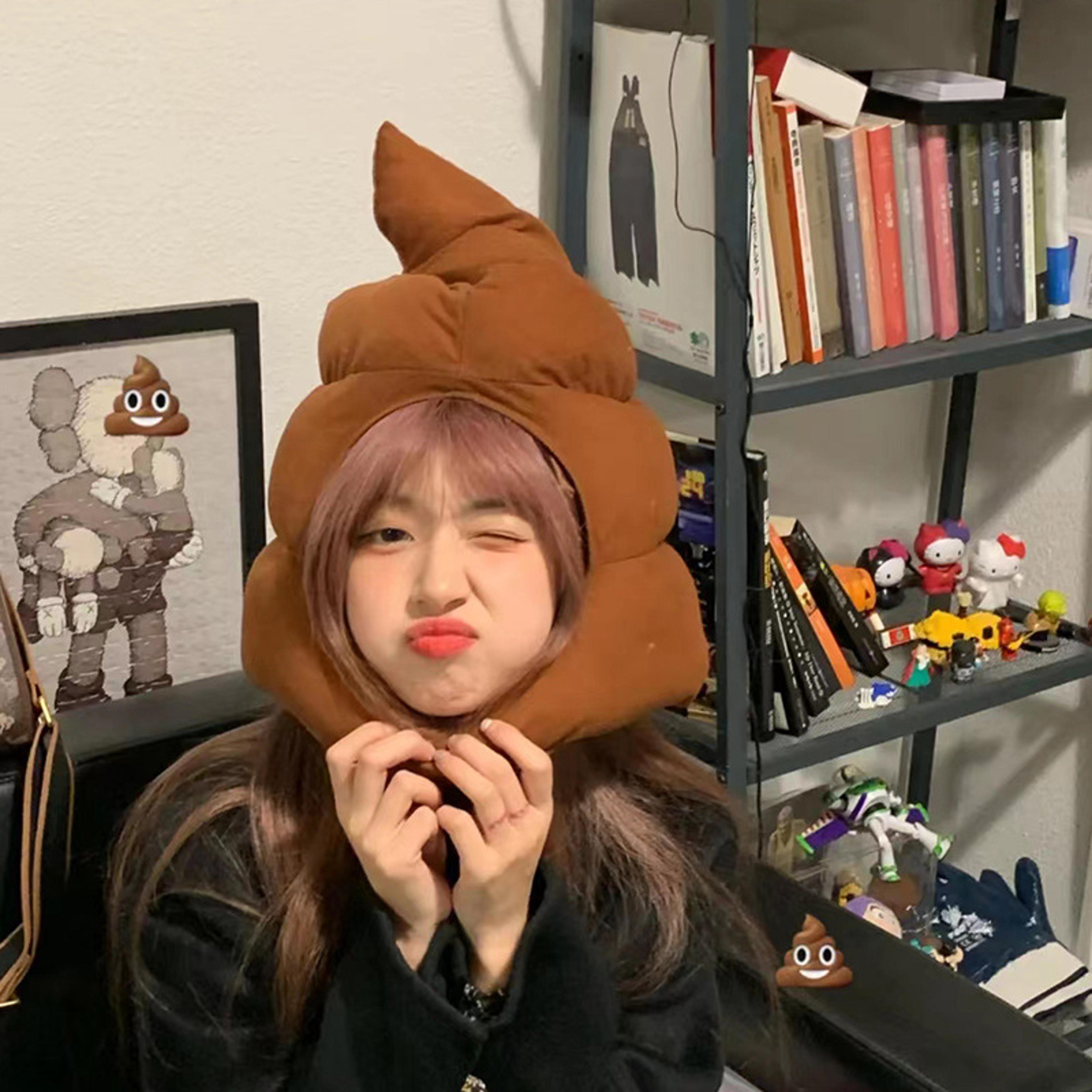 funny poop hat warm winter cartoon beanie for parties and costumes