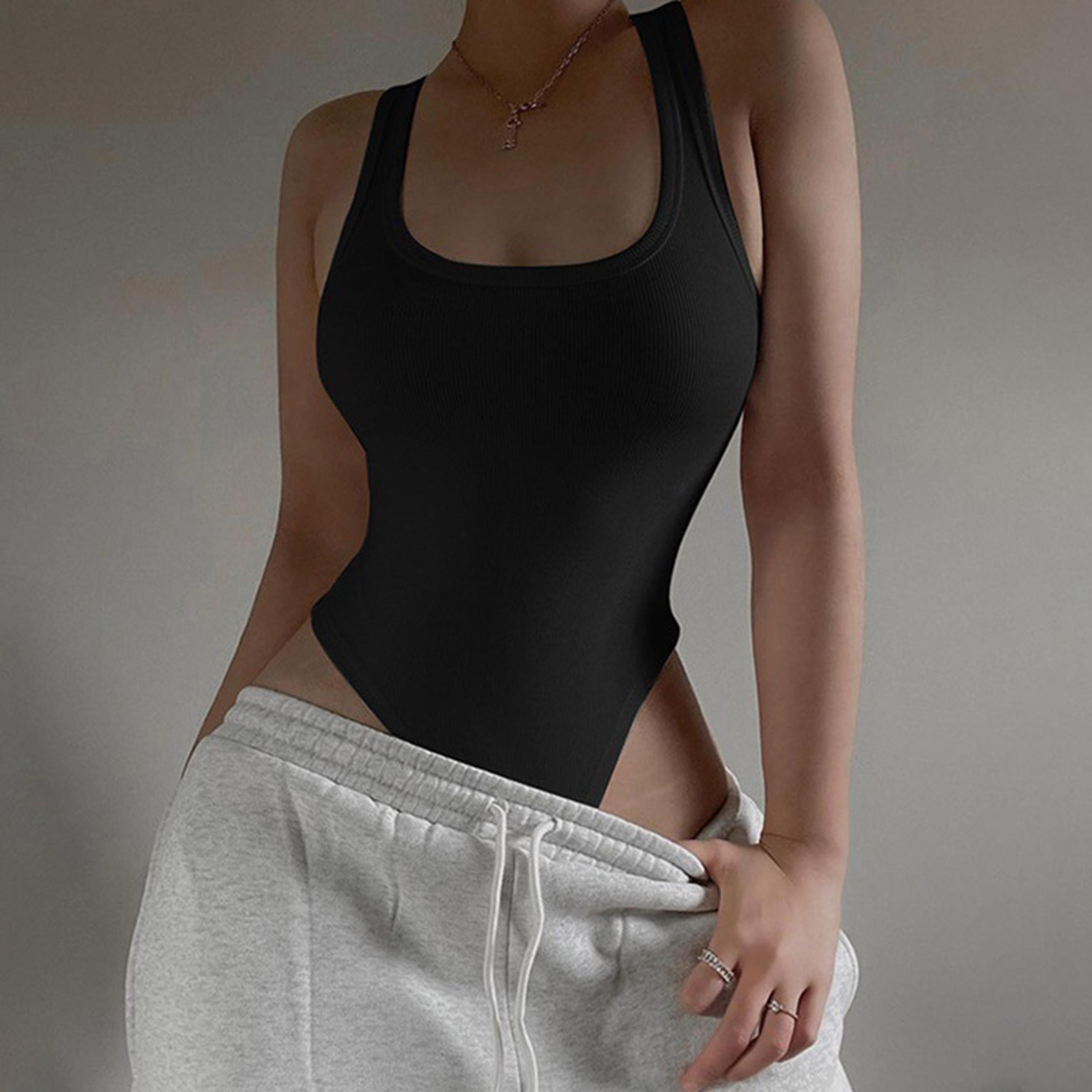 Off Shoulder Halter Bodysuit Bodycon Knit One Piece For Summer Clubwear 3