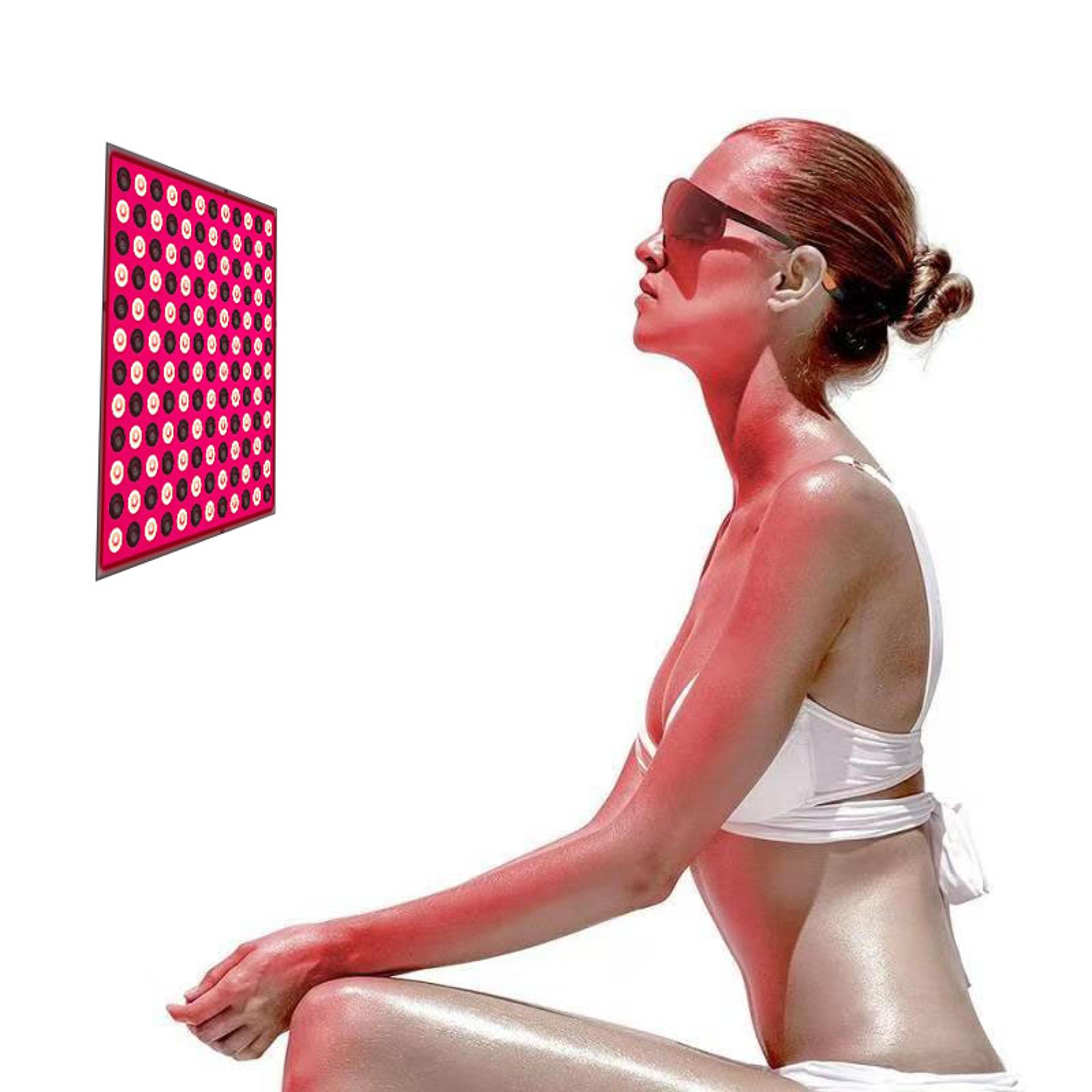 red light therapy lamp 660nm 850nm near infrared led light for skin recovery sleep relaxation and muscle support