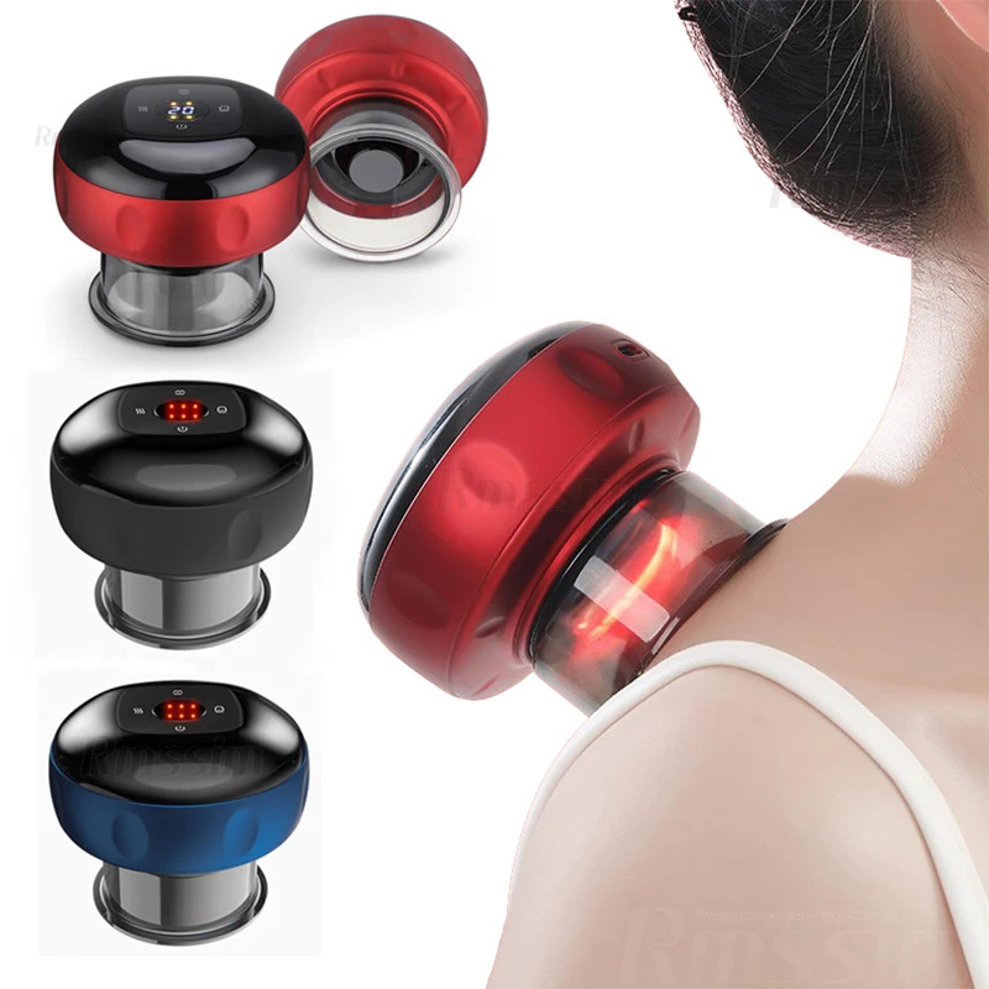 smart electric cupping massager with heat 12 level vacuum suction for muscle relaxation
