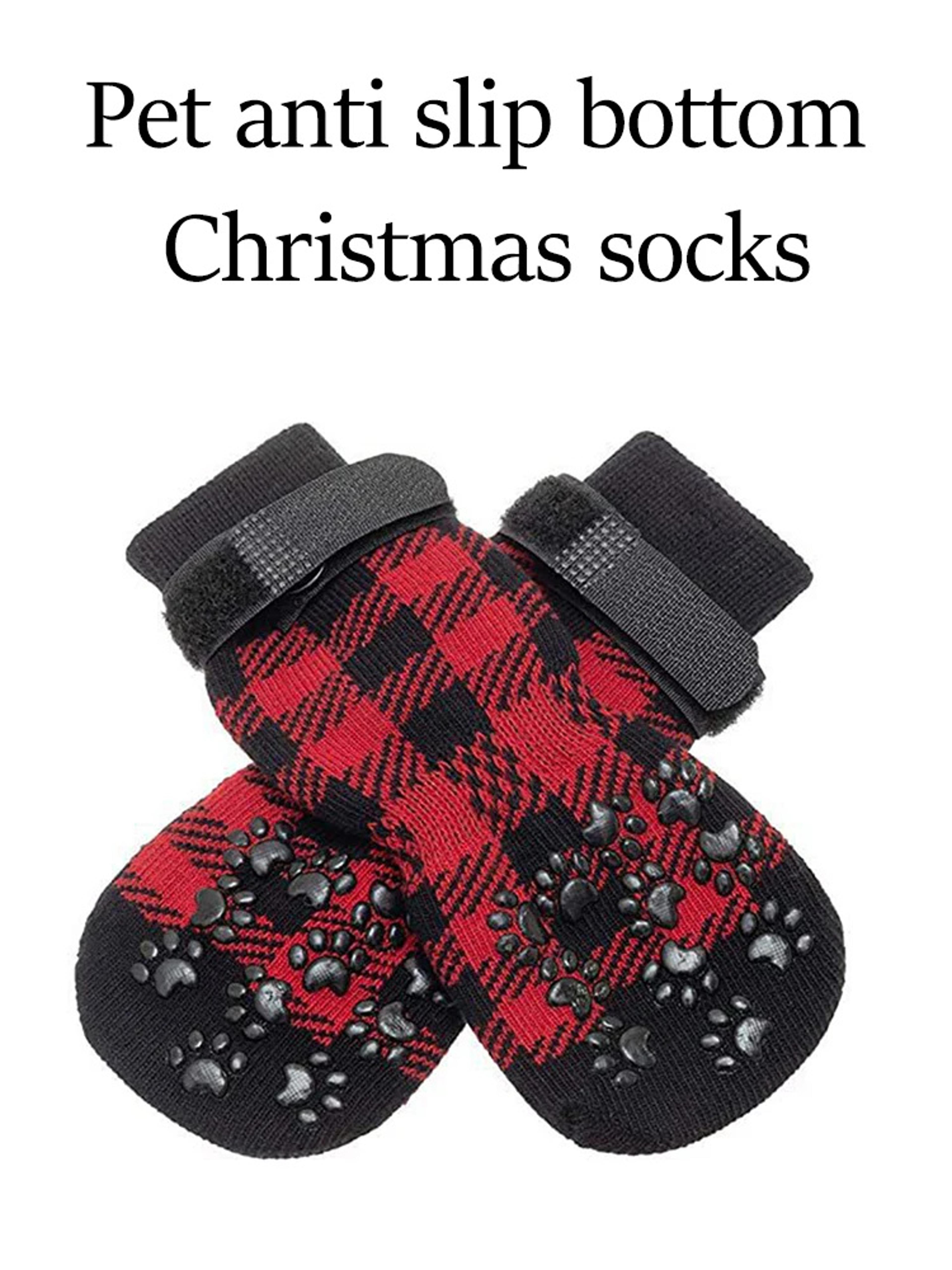 4PCS Double Side Anti Slip Dog Socks 3
