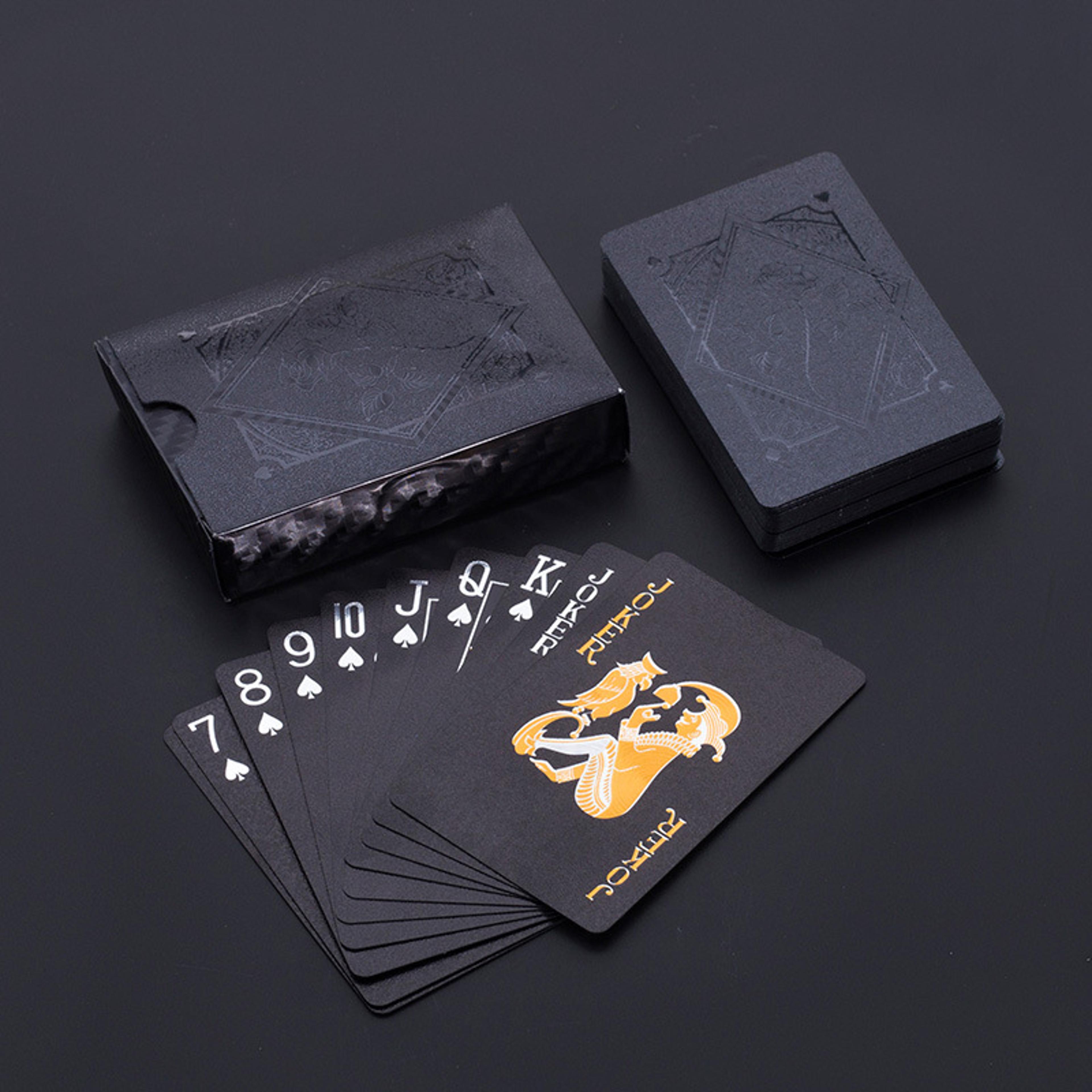 Premium Black Gold Playing Cards Waterproof Poker Deck For Magic  Board Games 3