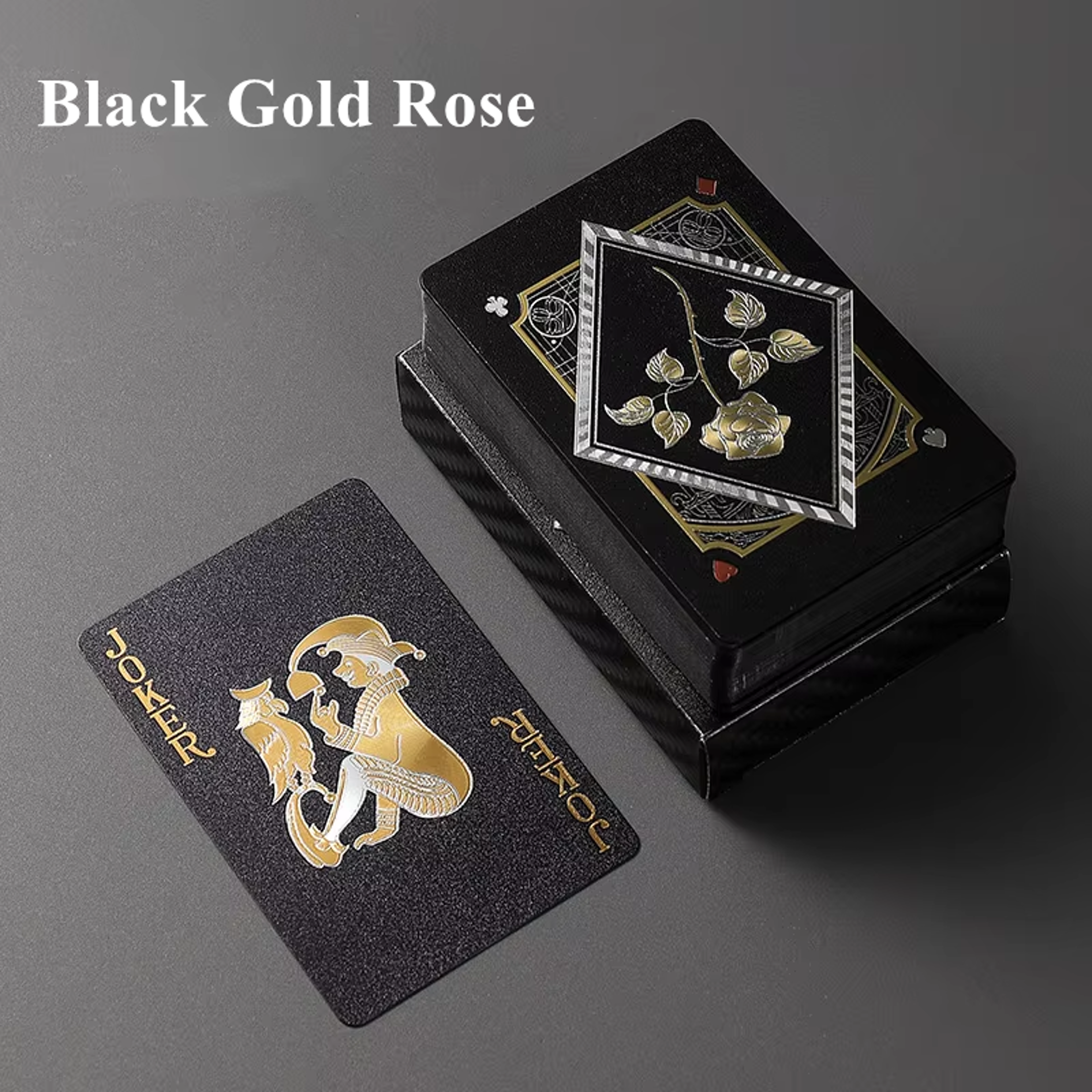 Premium Black Gold Playing Cards Waterproof Poker Deck For Magic  Board Games 6