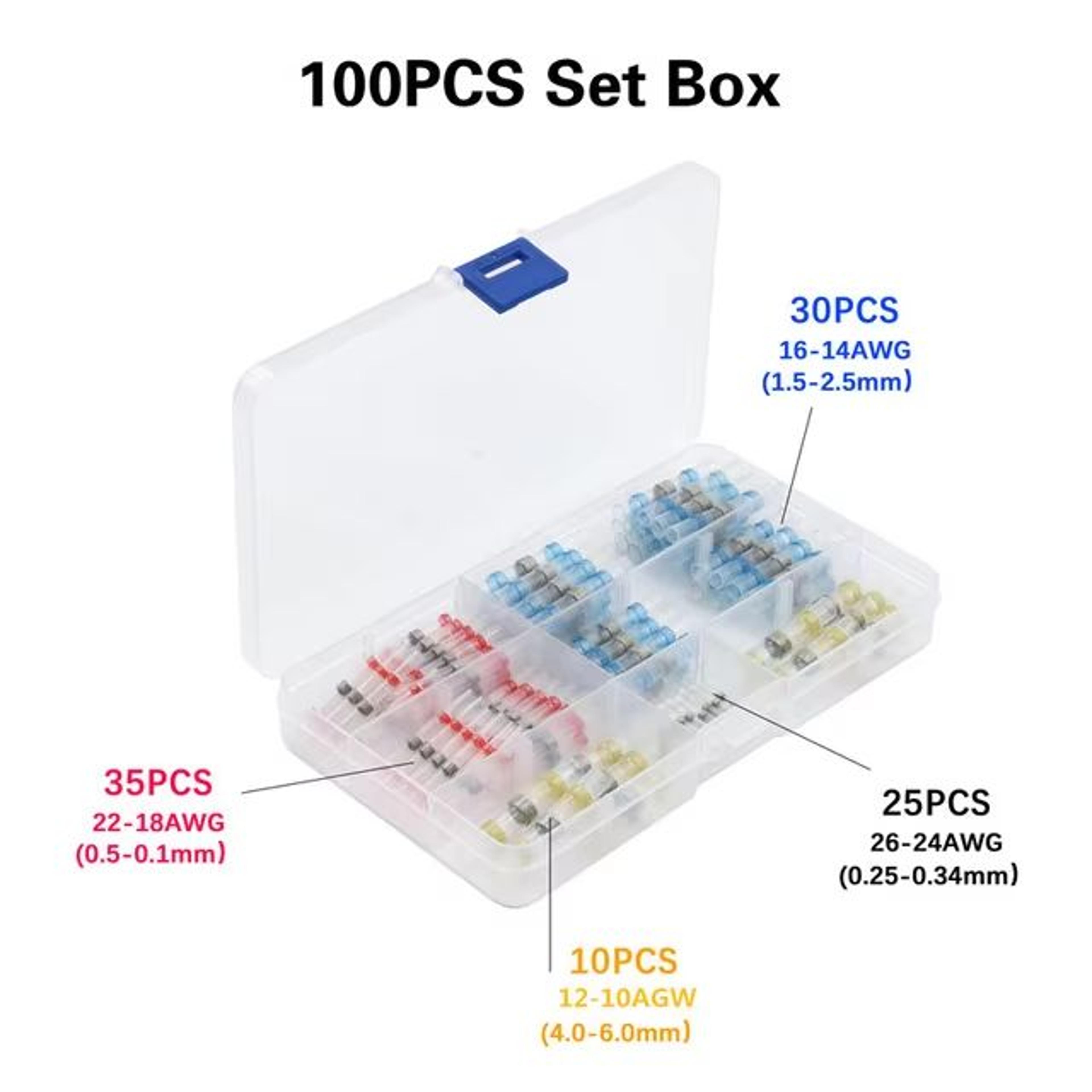 Heat Shrinkable Wire Connectors SST21 Waterproof Sleeve For AWG2218 Butt Electrical Splice Tinned S 1