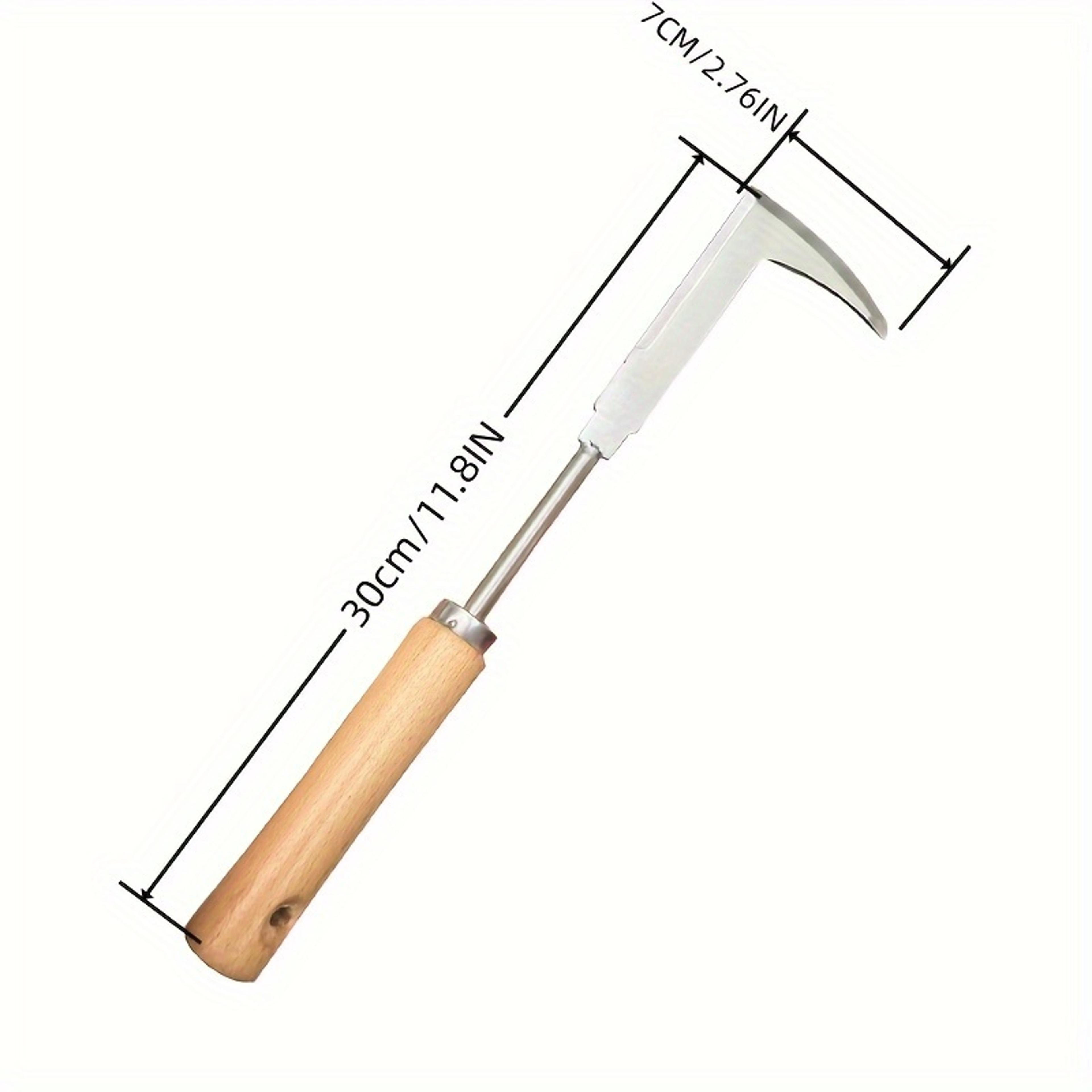 Precision L Shape Stainless Steel Garden Weed Removal Tool Heavy Duty Gap  Crack Hand Weeder 3