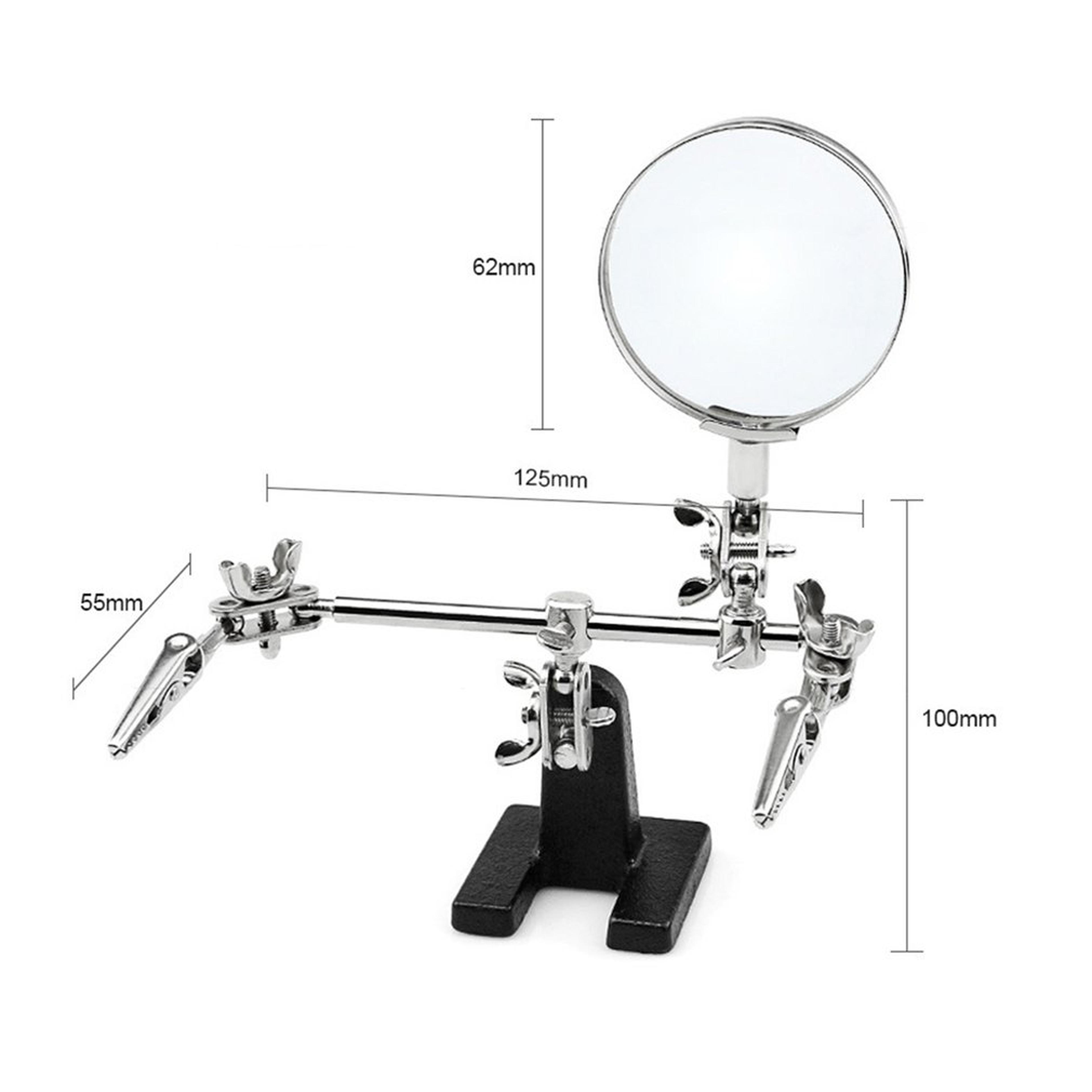 Precision Adjustable Soldering Helping Hands  Magnifier Stand Tool 6