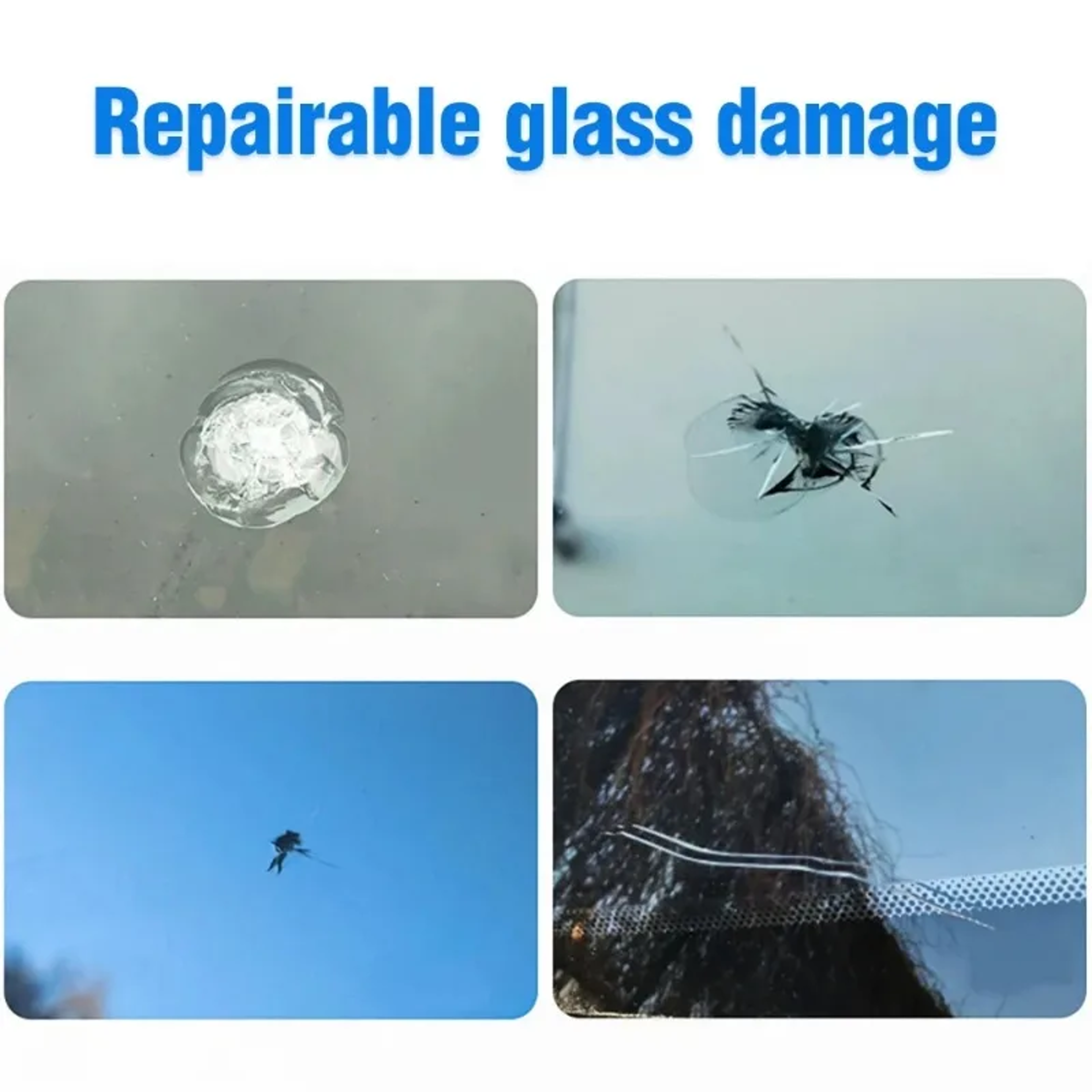 Clear View Pro Windshield Repair Kit DIY Windshield Repair Kit For Cracks Chips  Glass Scratches 2
