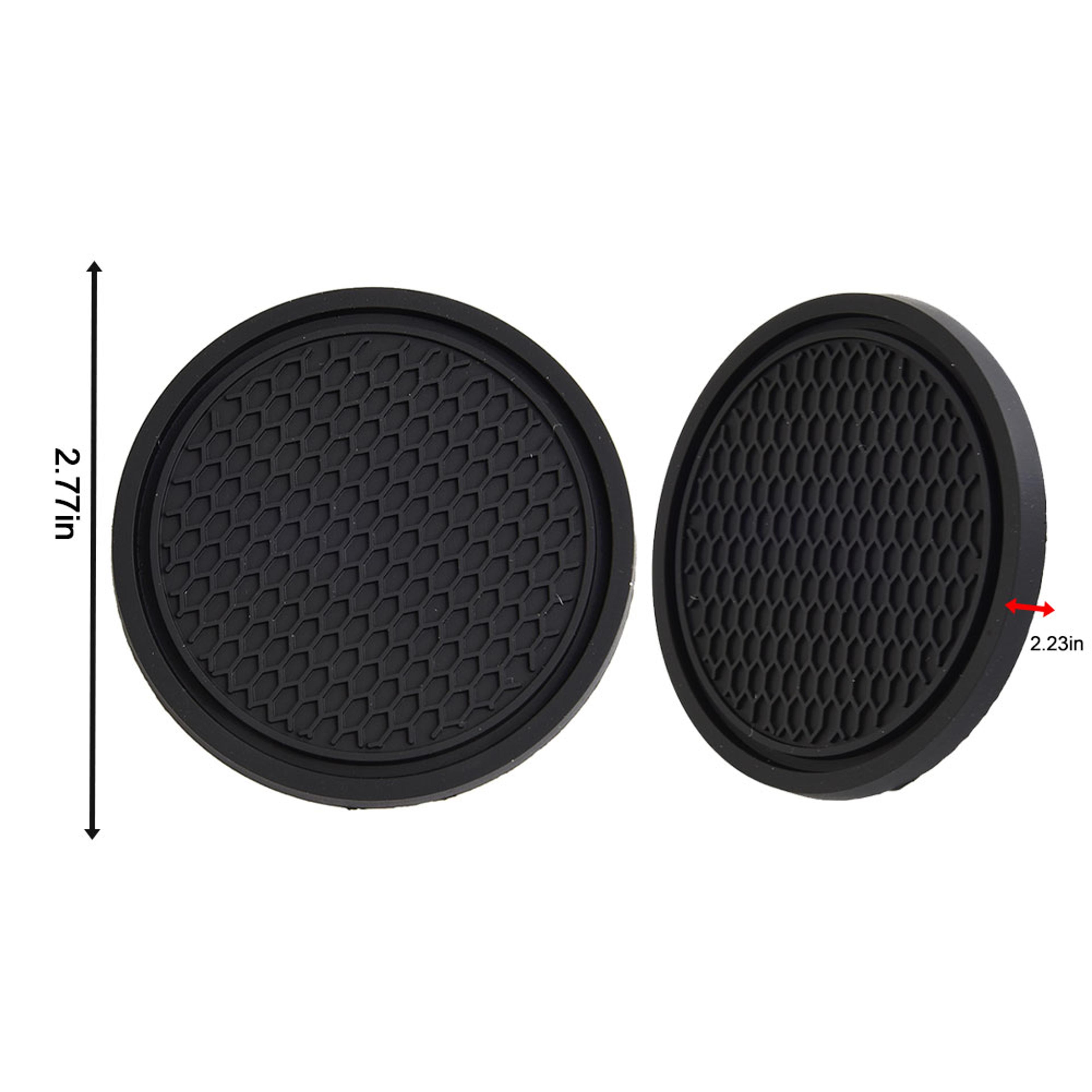 Universal AntiSlip Car Cup Holder Coasters Set Silicone Cup Holder Inserts For Clean Quiet Interior 4