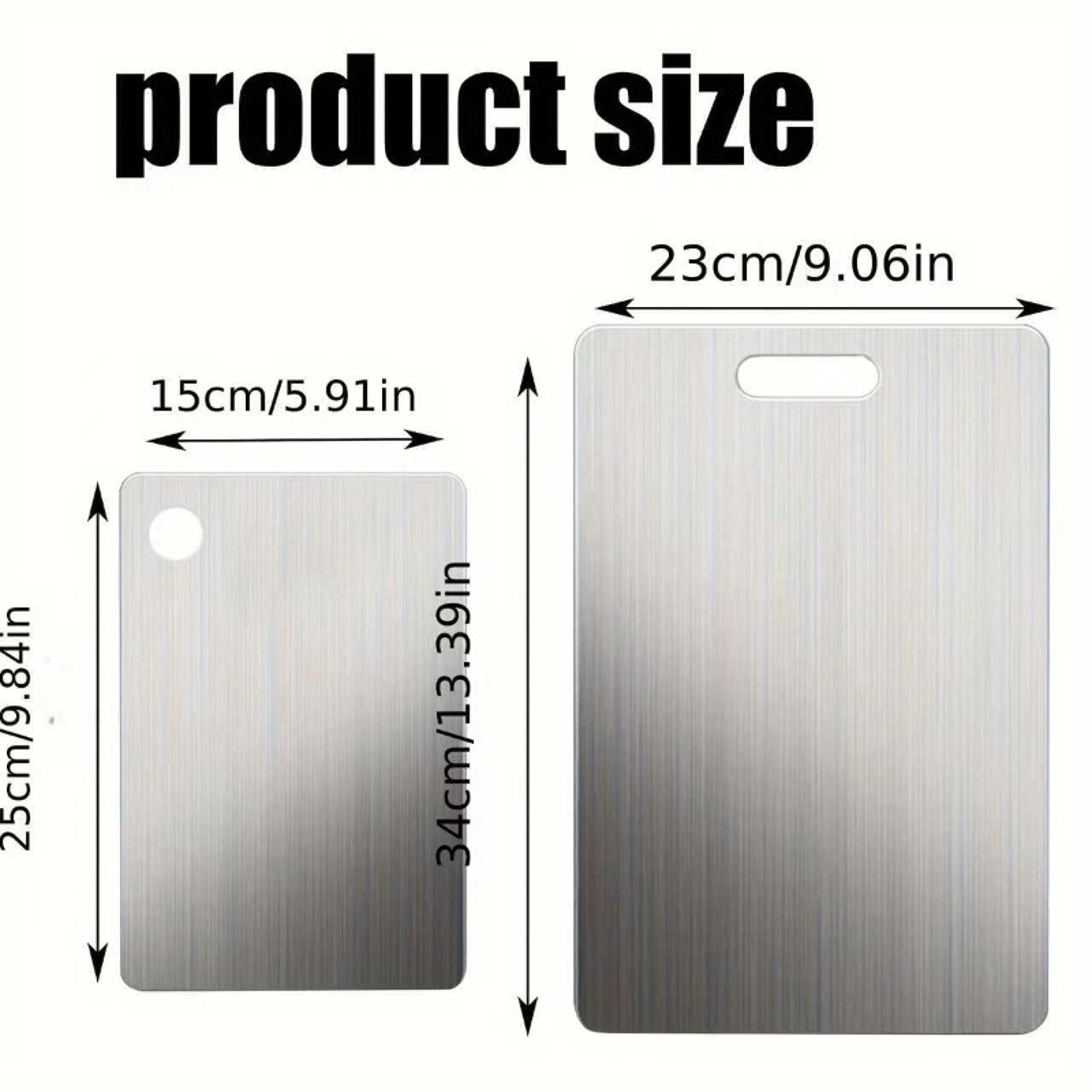 Safe Prep Pro Stainless Steel Cutting Board Set Non Slip BPA Free Kitchen Chopping Boards 3