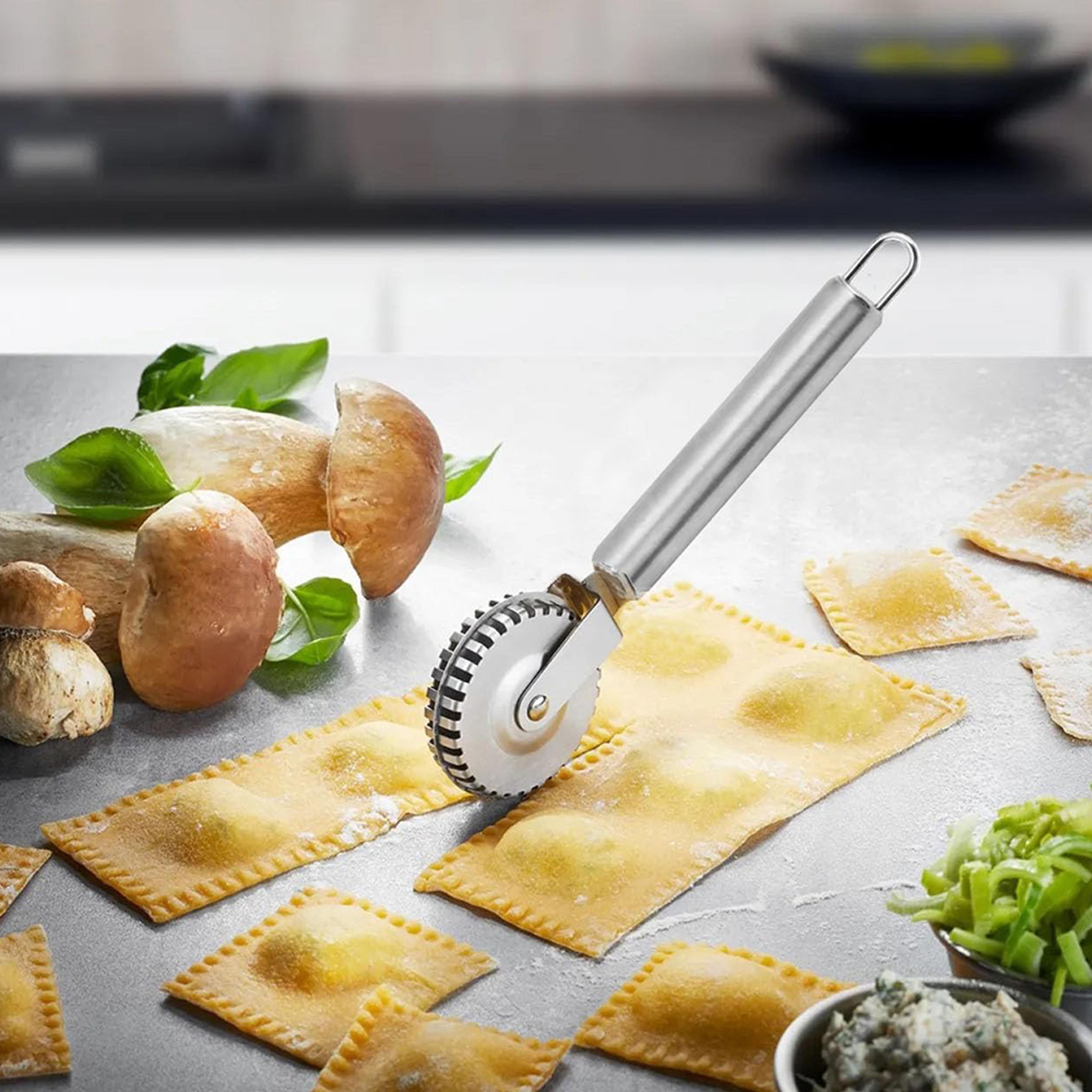 stainless steel ravioli cutter wheel for perfect pasta and pastry edges