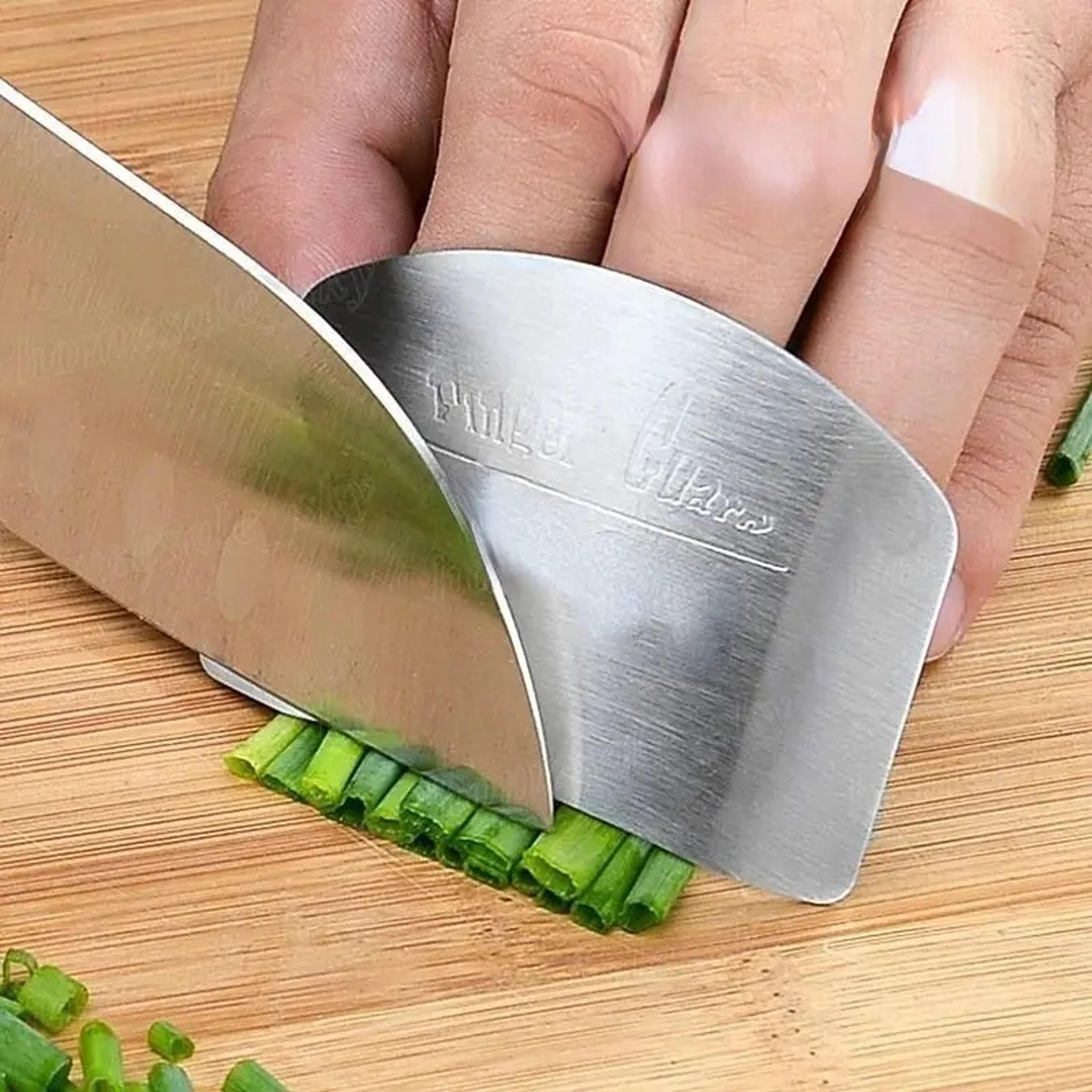 Safe Slice Stainless Steel Finger Guard For Cutting  Chopping Protection 0