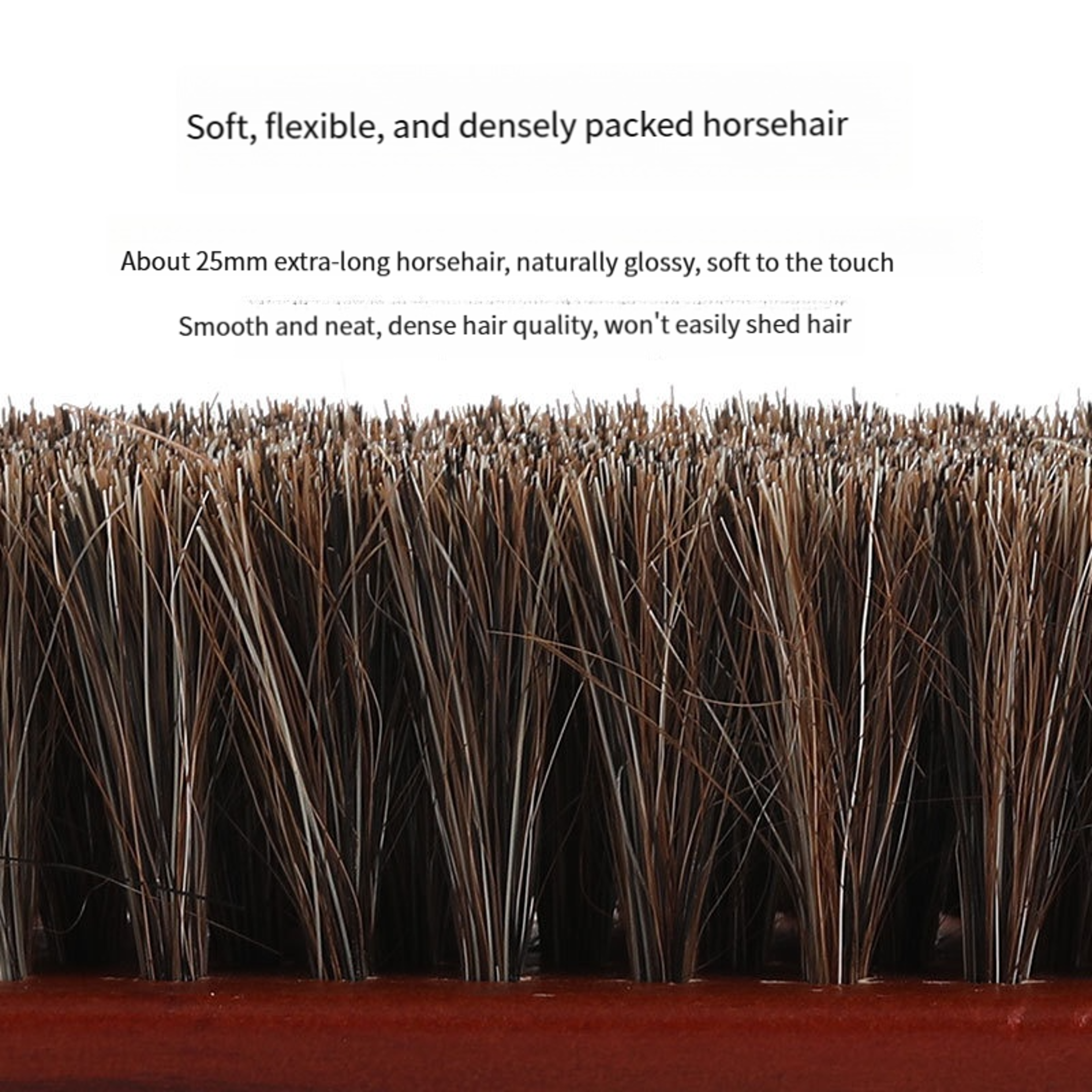 Premium Natural Horsehair Shoe Brush With Wooden Handle Leather Care  Suede Cleaning Brush 2