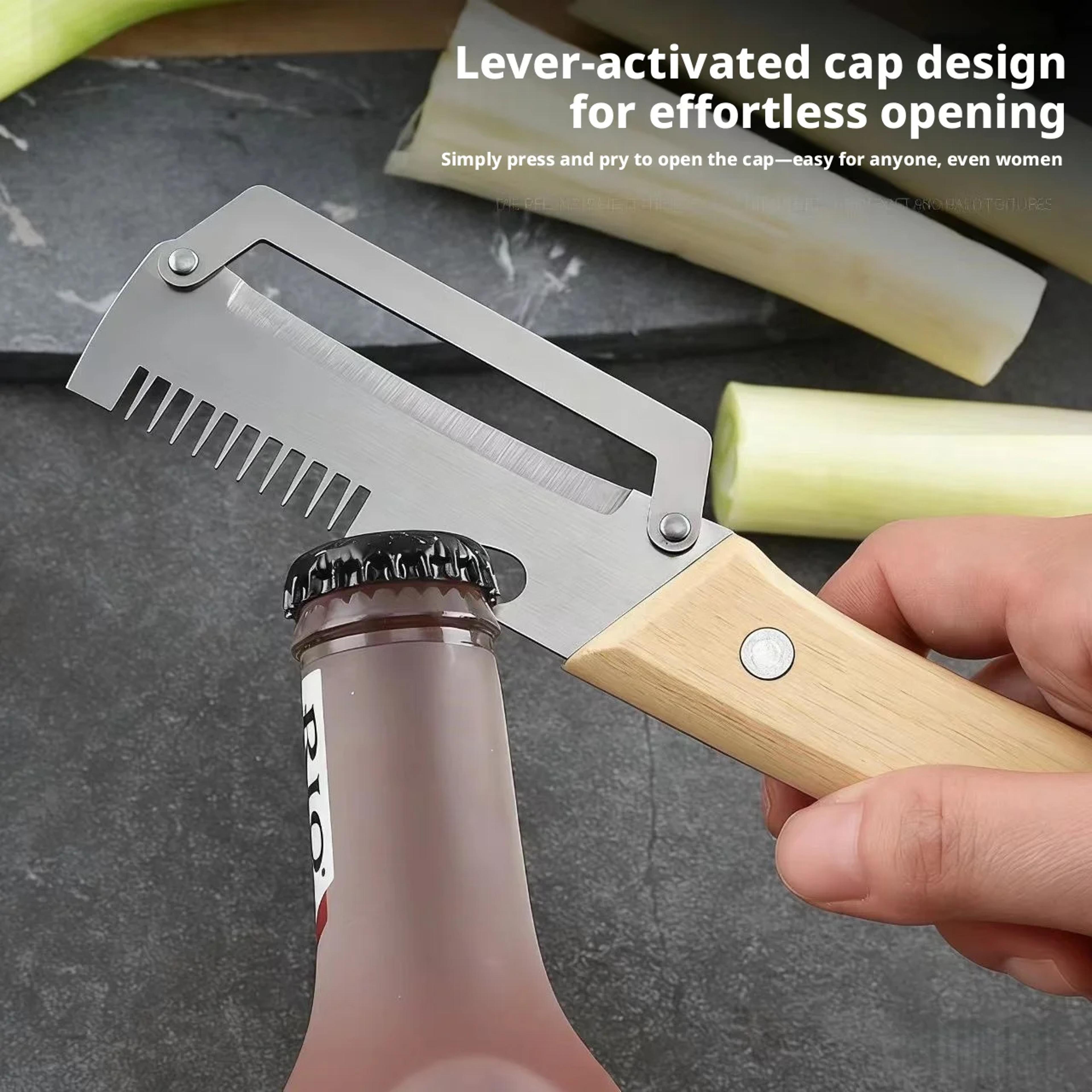 WoodGrip 2 In 1 Paring Knife  Vegetable Peeler For Fruits Potatoes And Everyday Prep 4