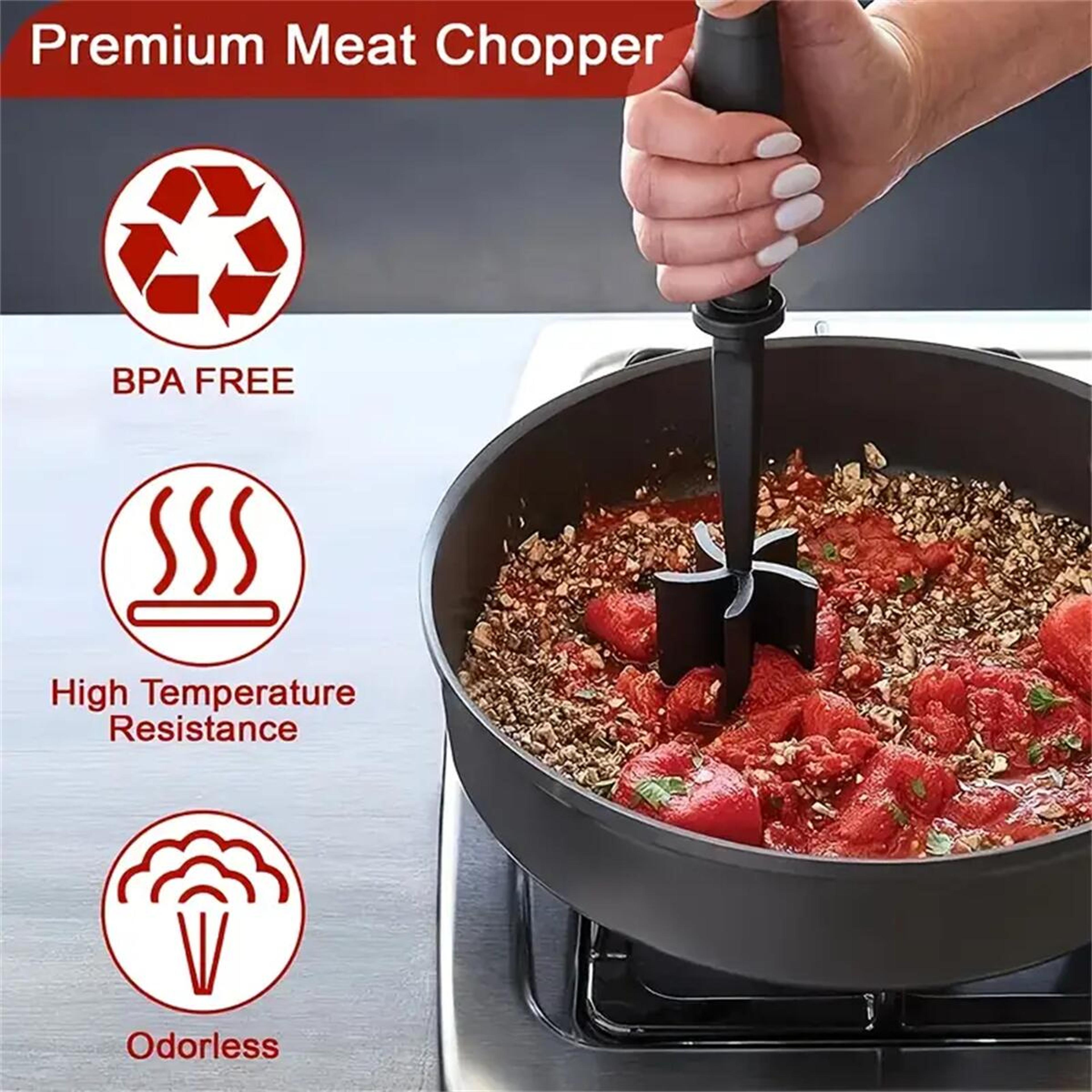 Ground Beef Meat Chopper  Hamburger Smasher HeatResistant Kitchen Tool 4