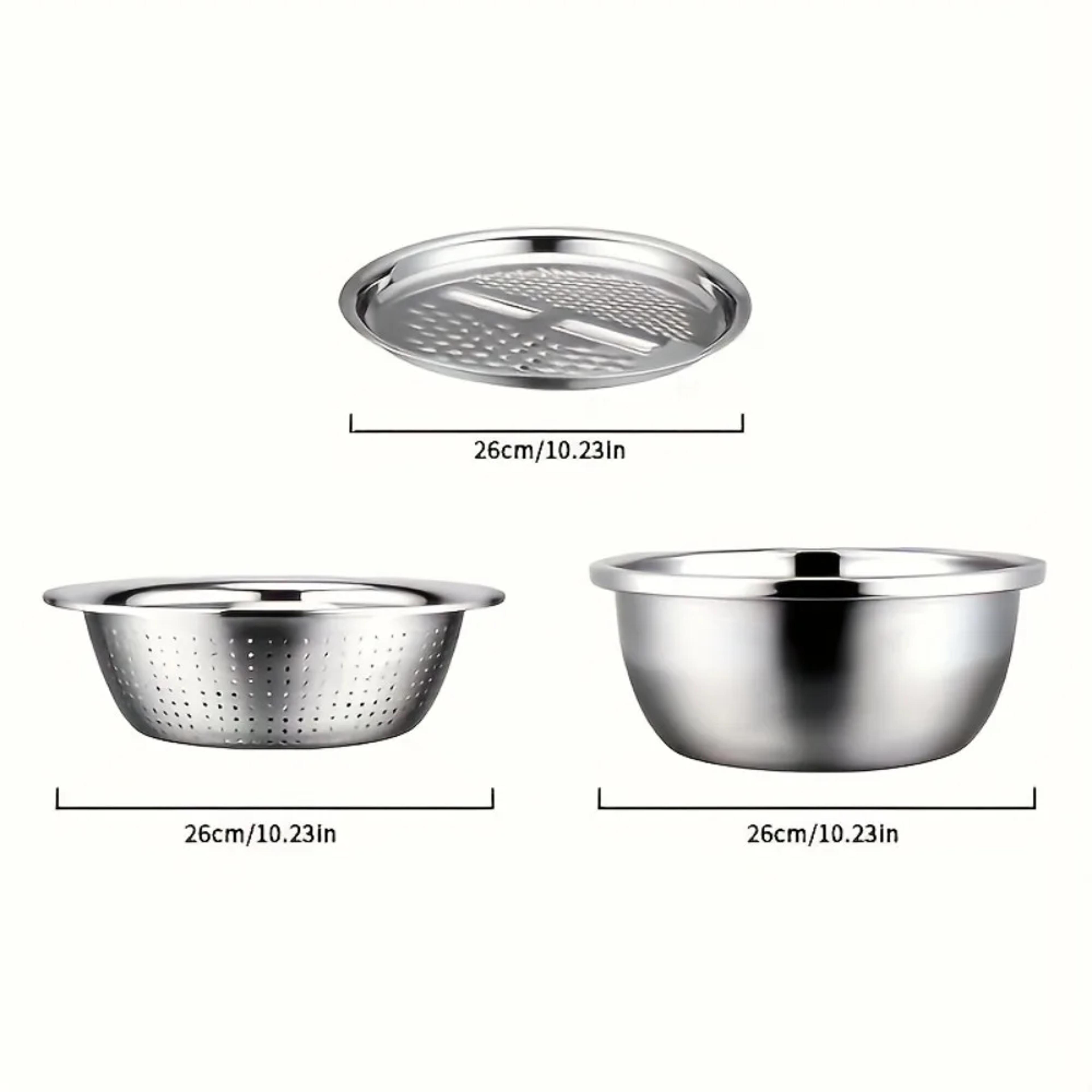 Premium Multifunctional Kitchen Set Vegetable Slicer  Stainless Steel Slicer With Washing Basin  Dr 5