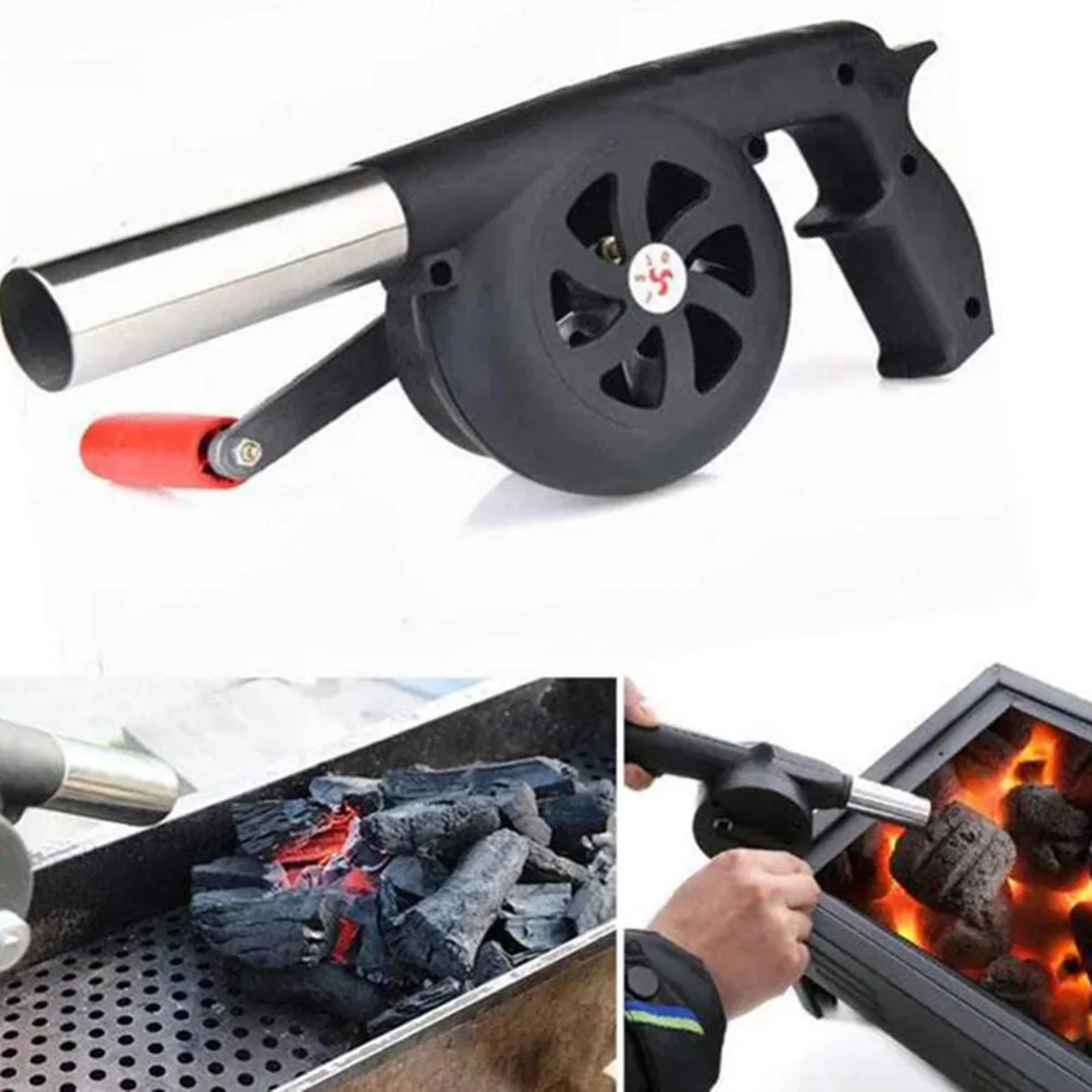 Portable Handheld BBQ Fan  Charcoal Grill Blower Manual Fire Starter Tool For Faster Ignition 1
